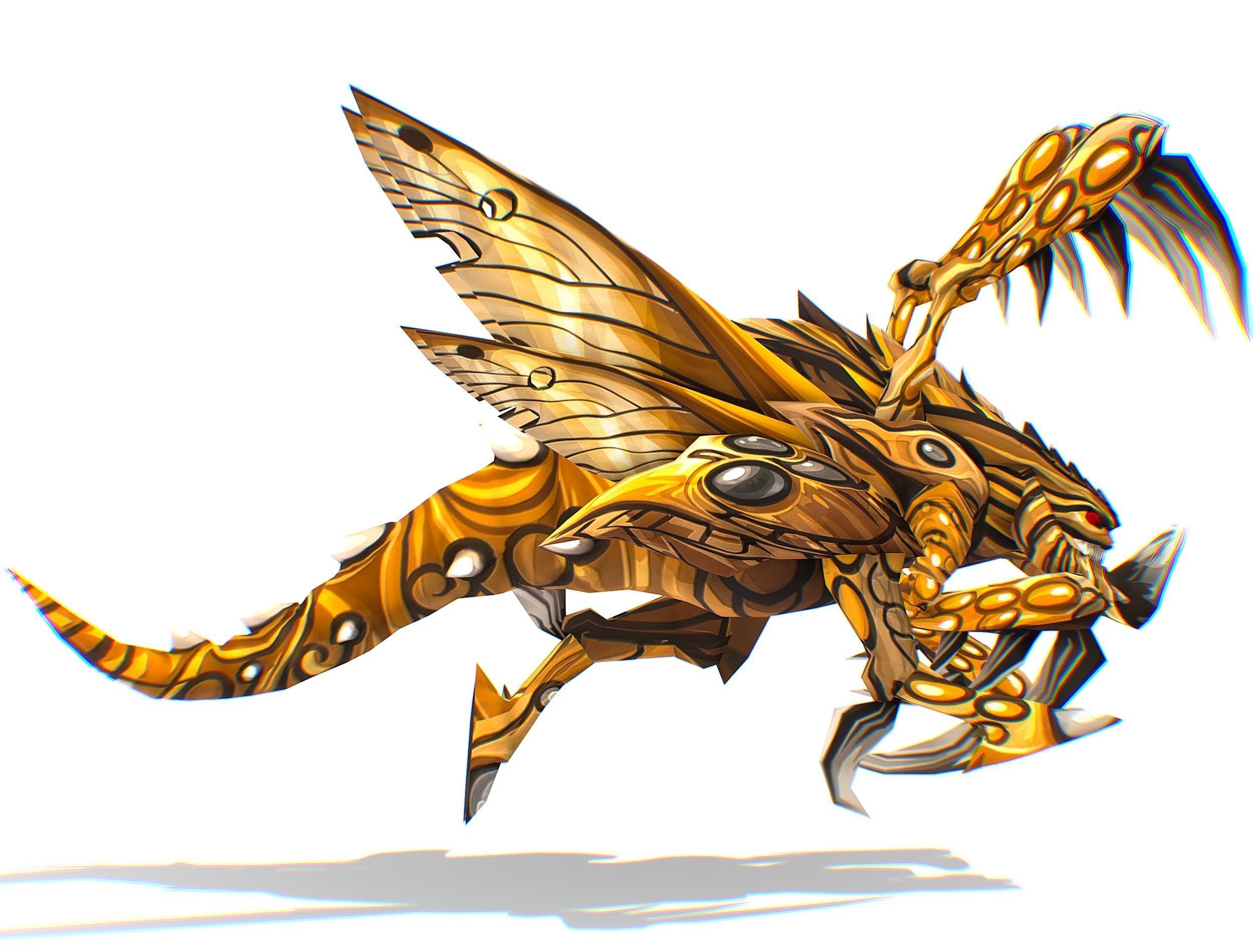 Animated Monster Insect Creature Bug Low-poly 3D model_18