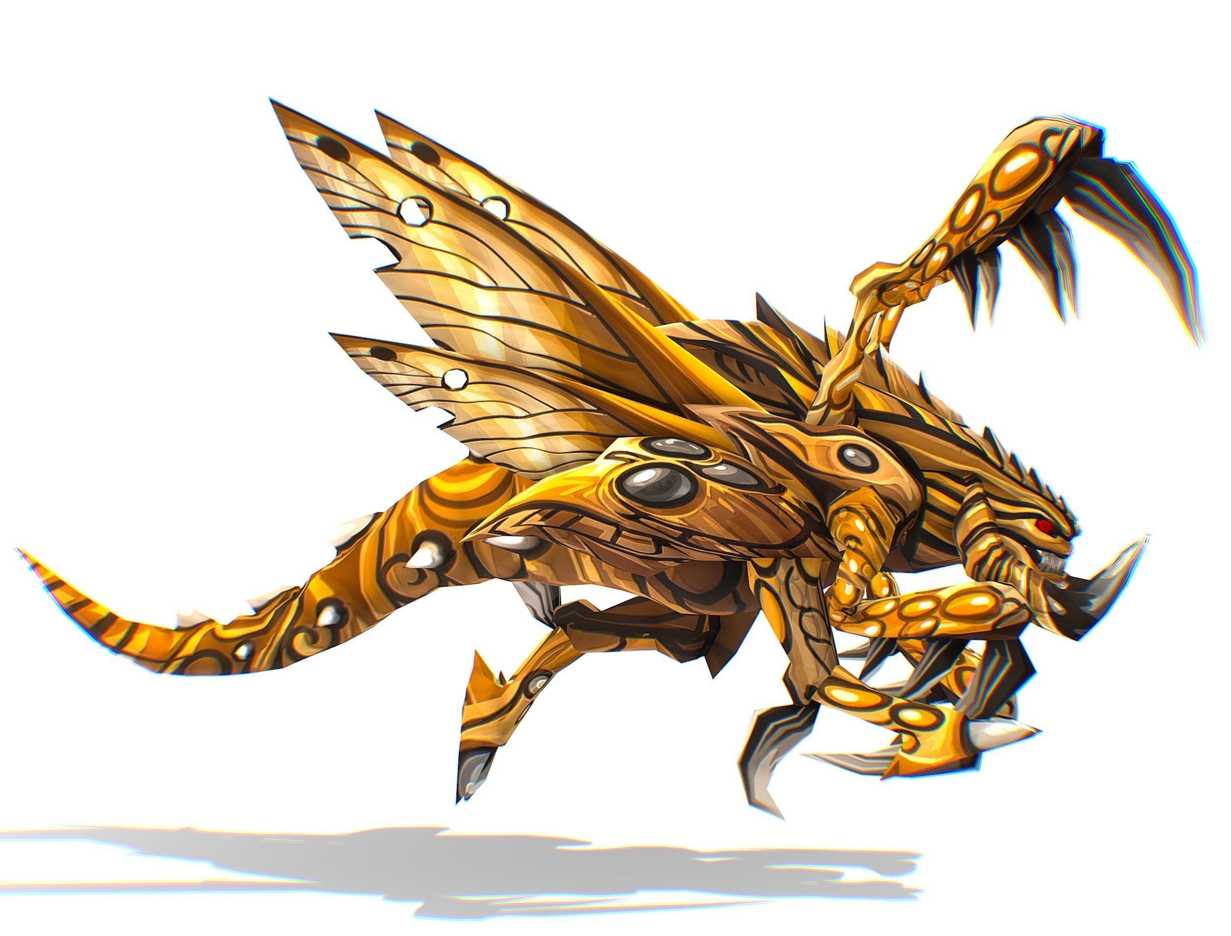 Animated Monster Insect Creature Bug Low-poly 3D model_17