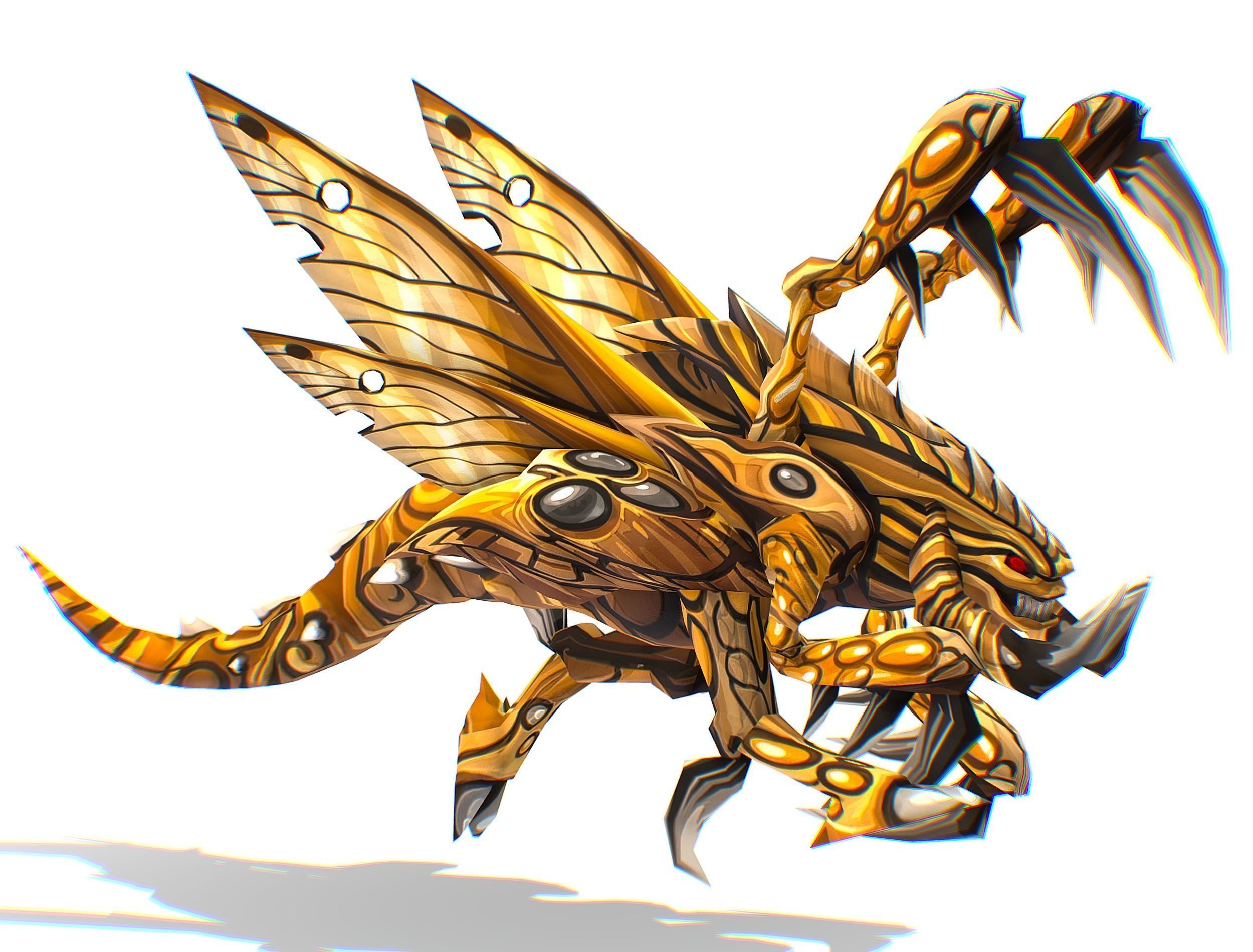 Animated Monster Insect Creature Bug Low-poly 3D model_16