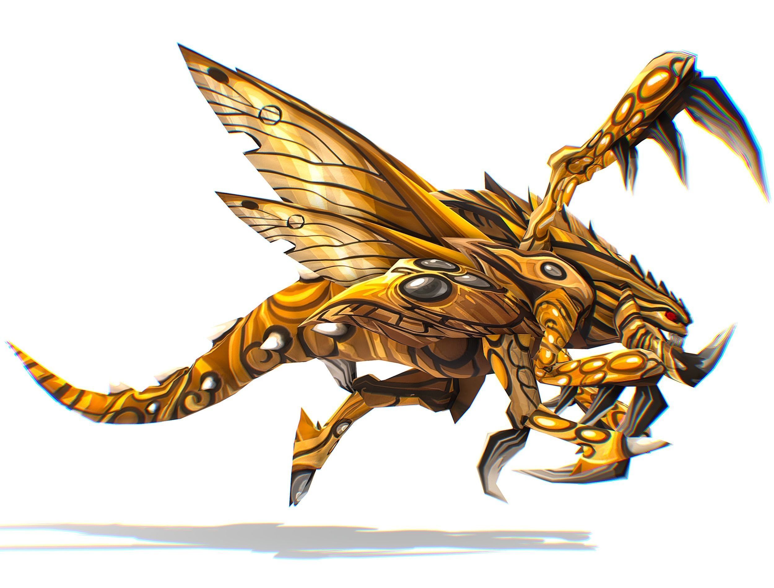 Animated Monster Insect Creature Bug Low-poly 3D model_32