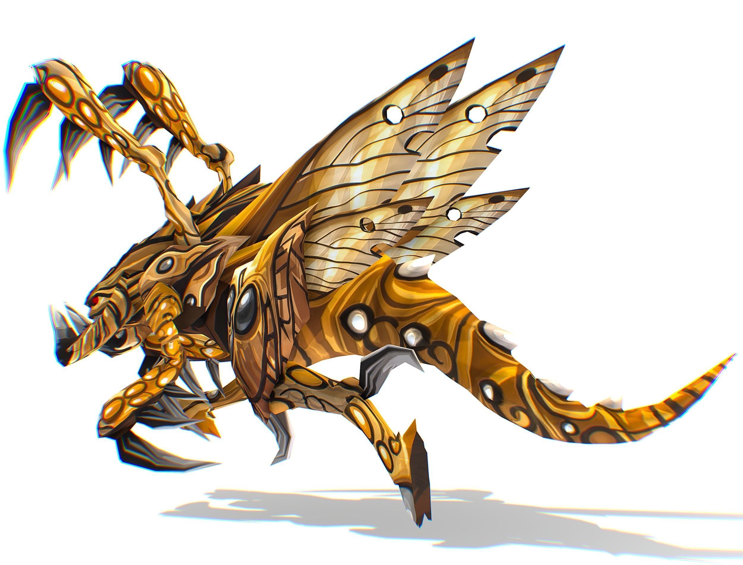 Animated Monster Insect Creature Bug Low-poly 3D model_27