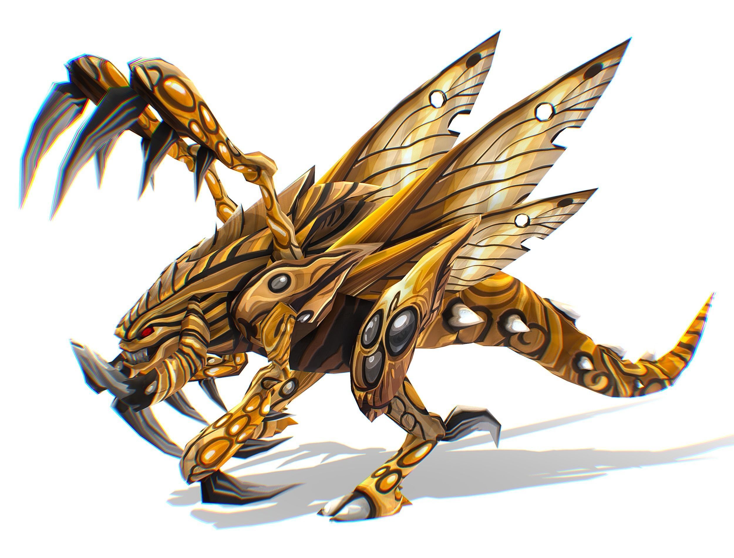 Animated Monster Insect Creature Bug Low-poly 3D model_7