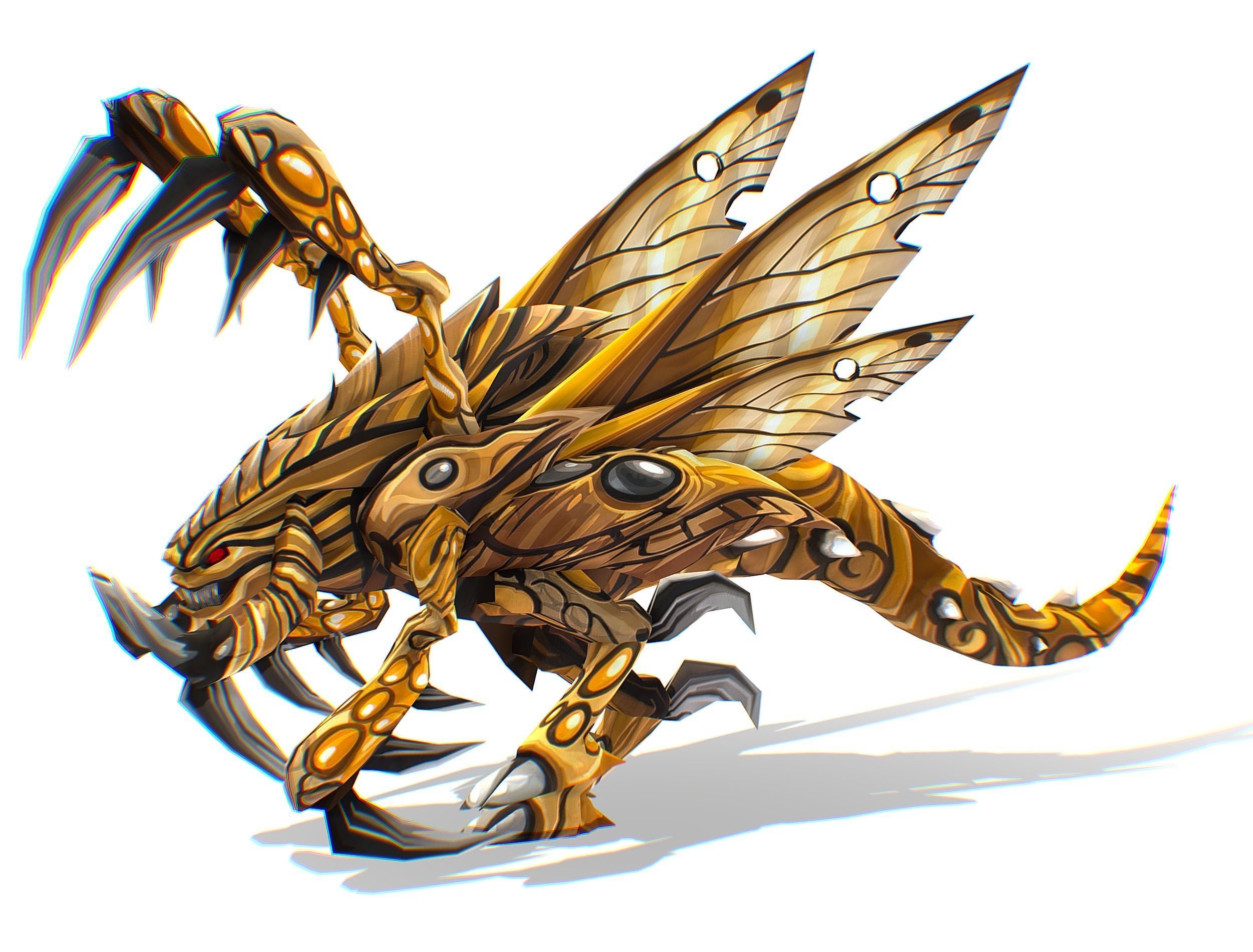 Animated Monster Insect Creature Bug Low-poly 3D model_3