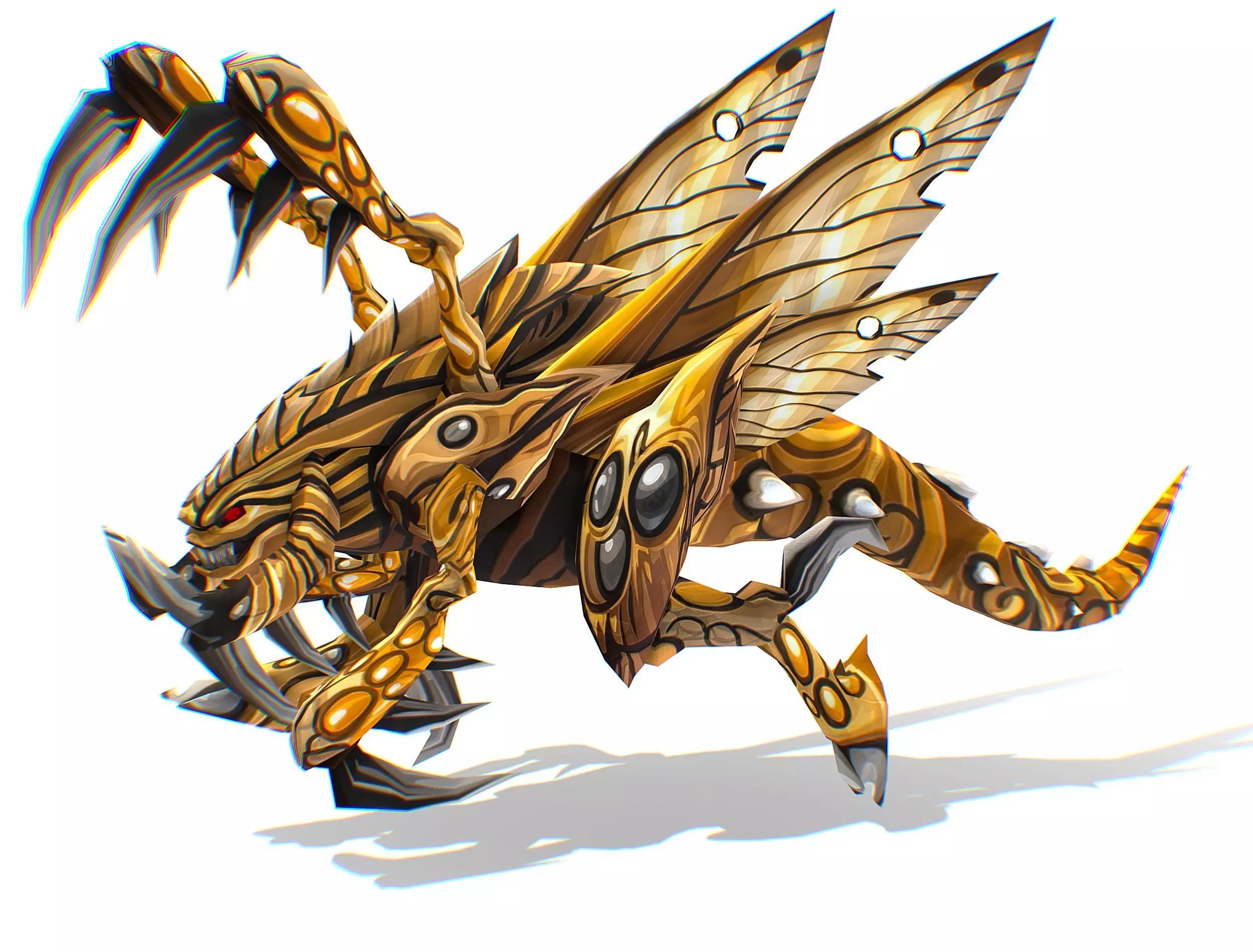 Animated Monster Insect Creature Bug Low-poly 3D model_0