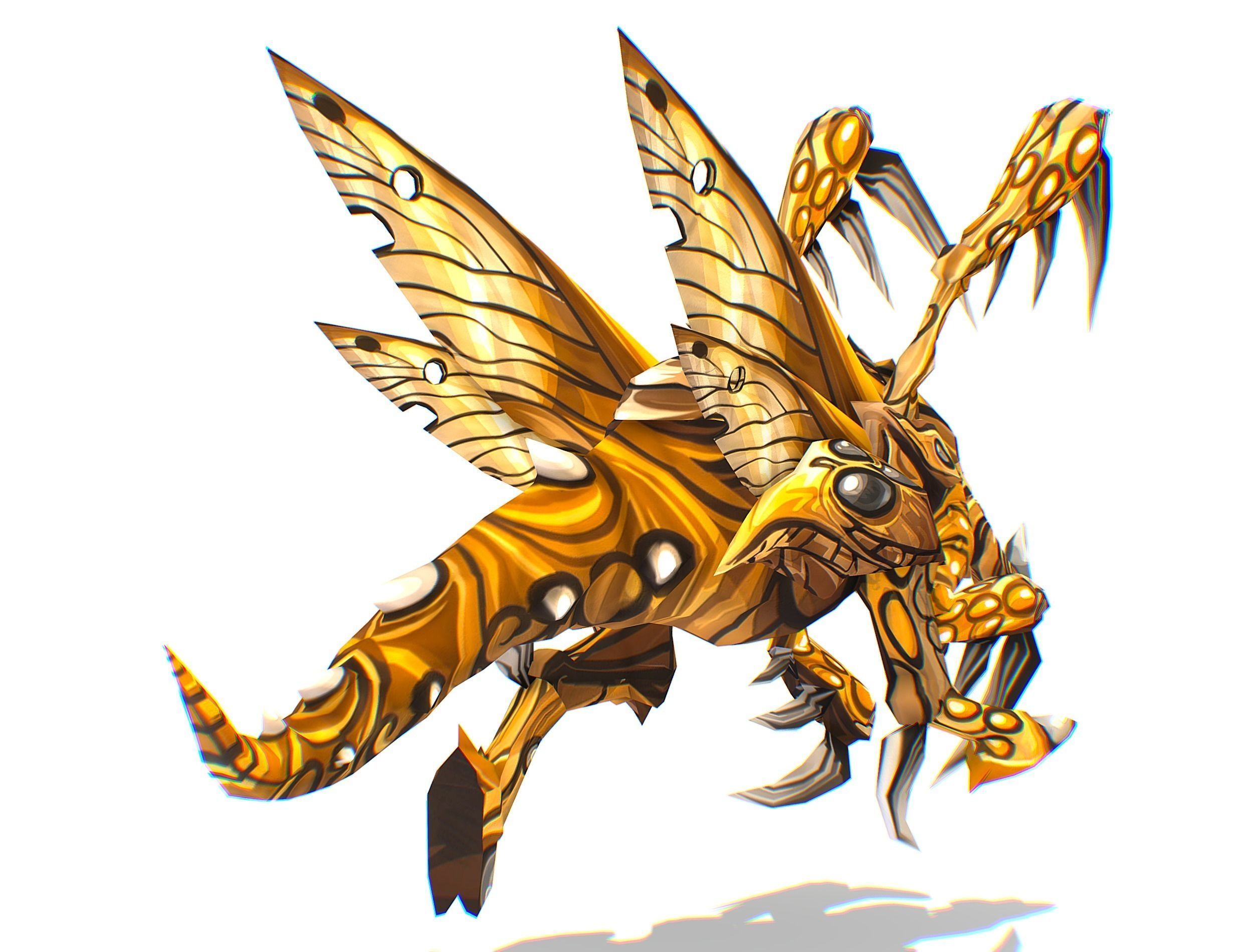 Animated Monster Insect Creature Bug Low-poly 3D model_21