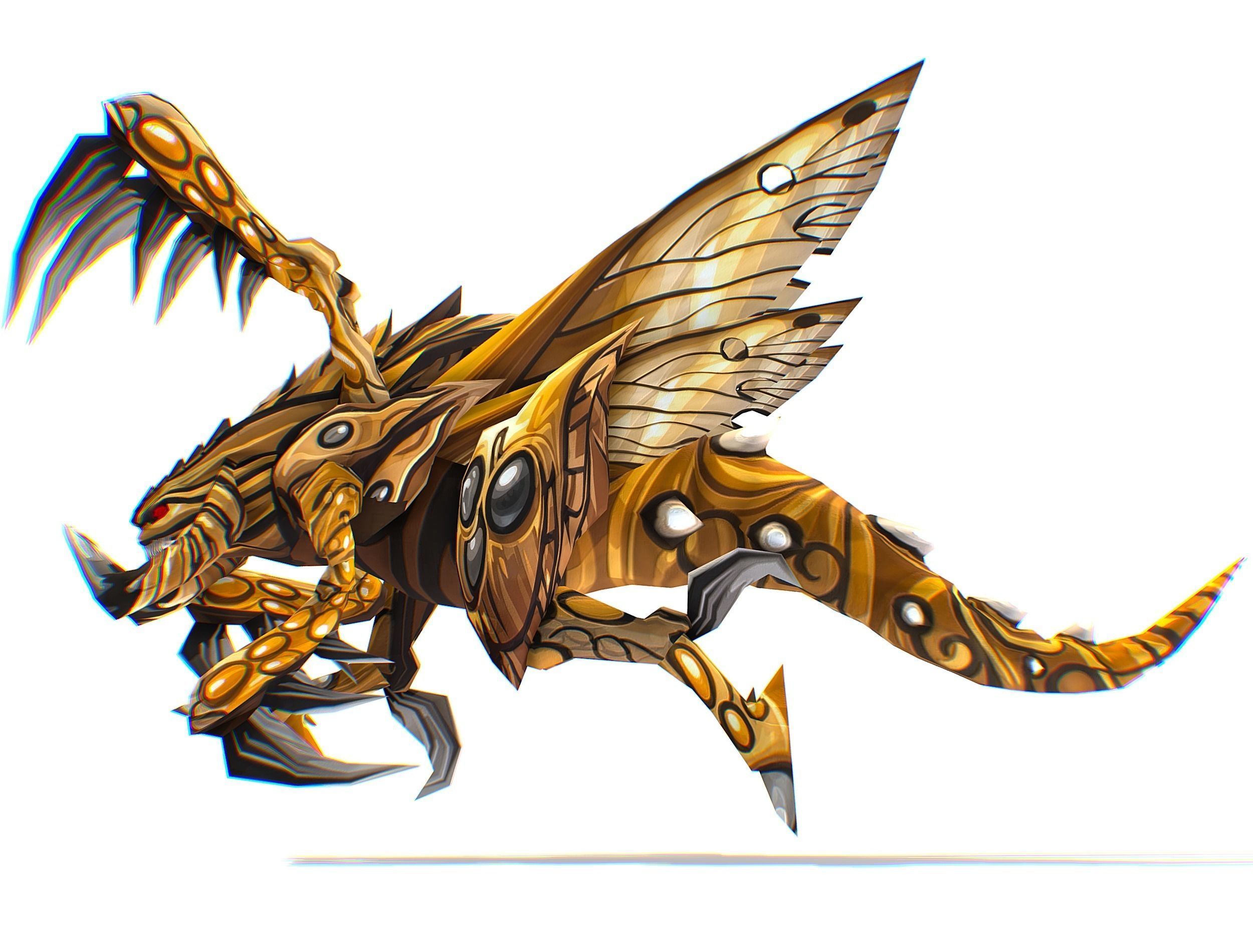 Animated Monster Insect Creature Bug Low-poly 3D model_30