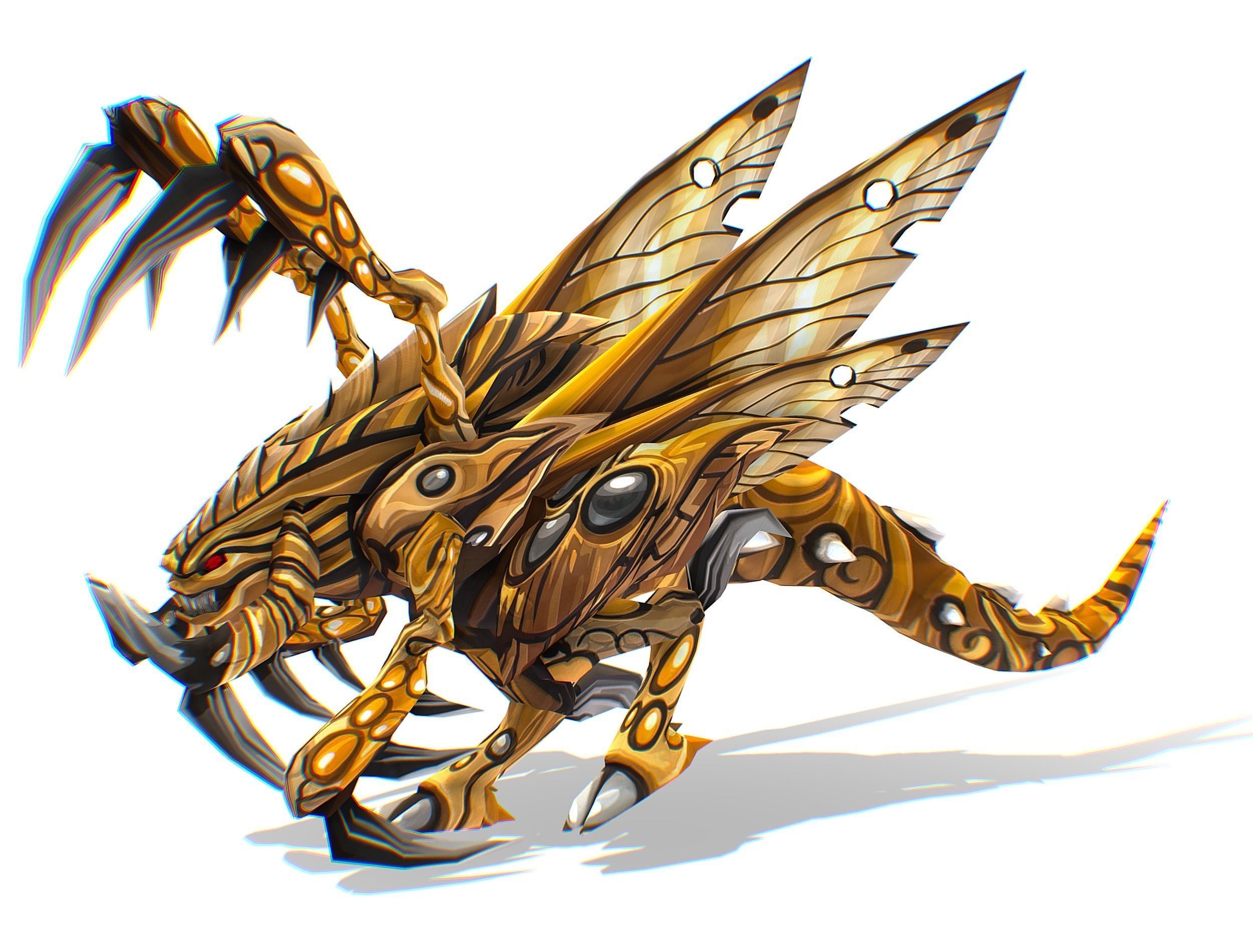 Animated Monster Insect Creature Bug Low-poly 3D model_2