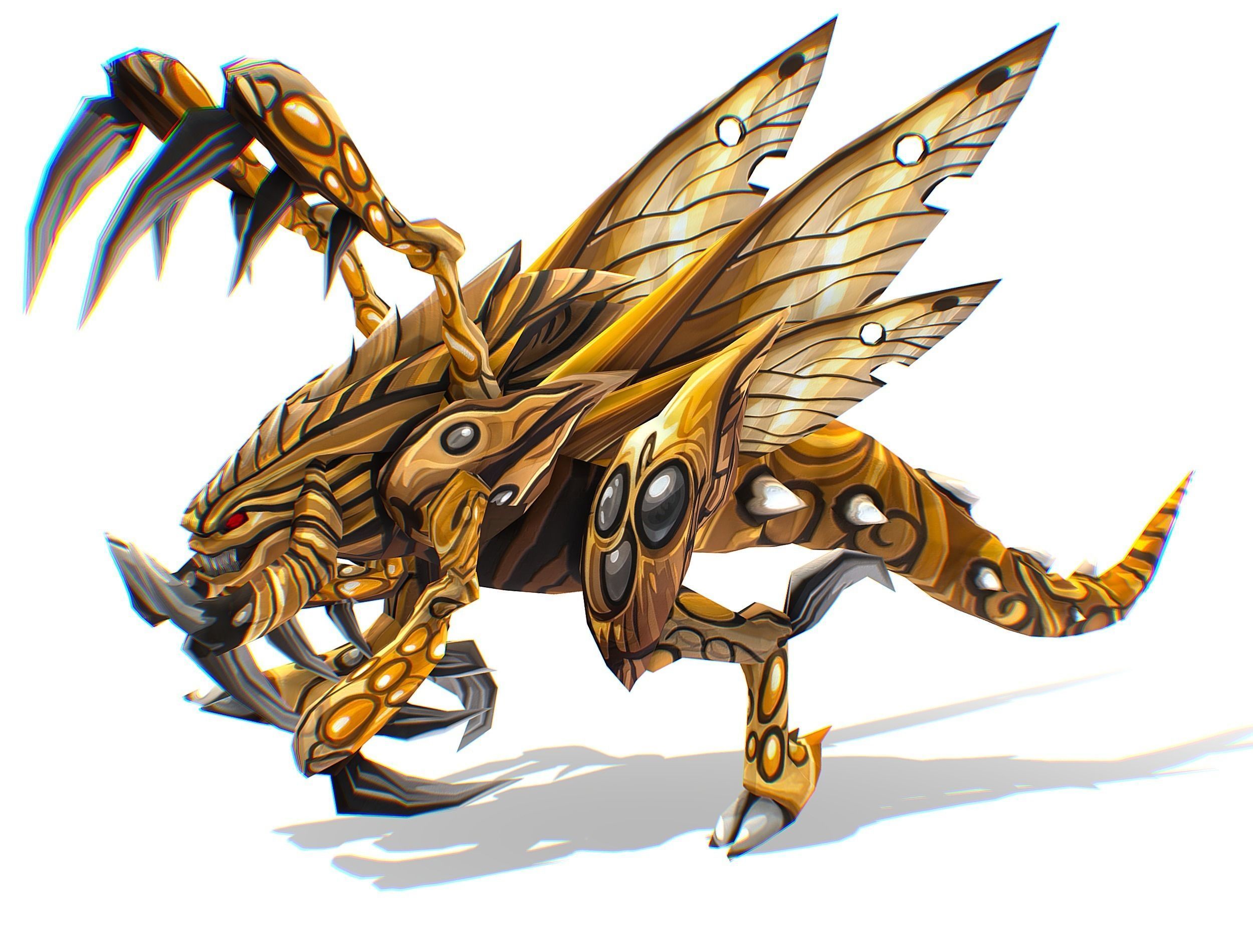 Animated Monster Insect Creature Bug Low-poly 3D model_8