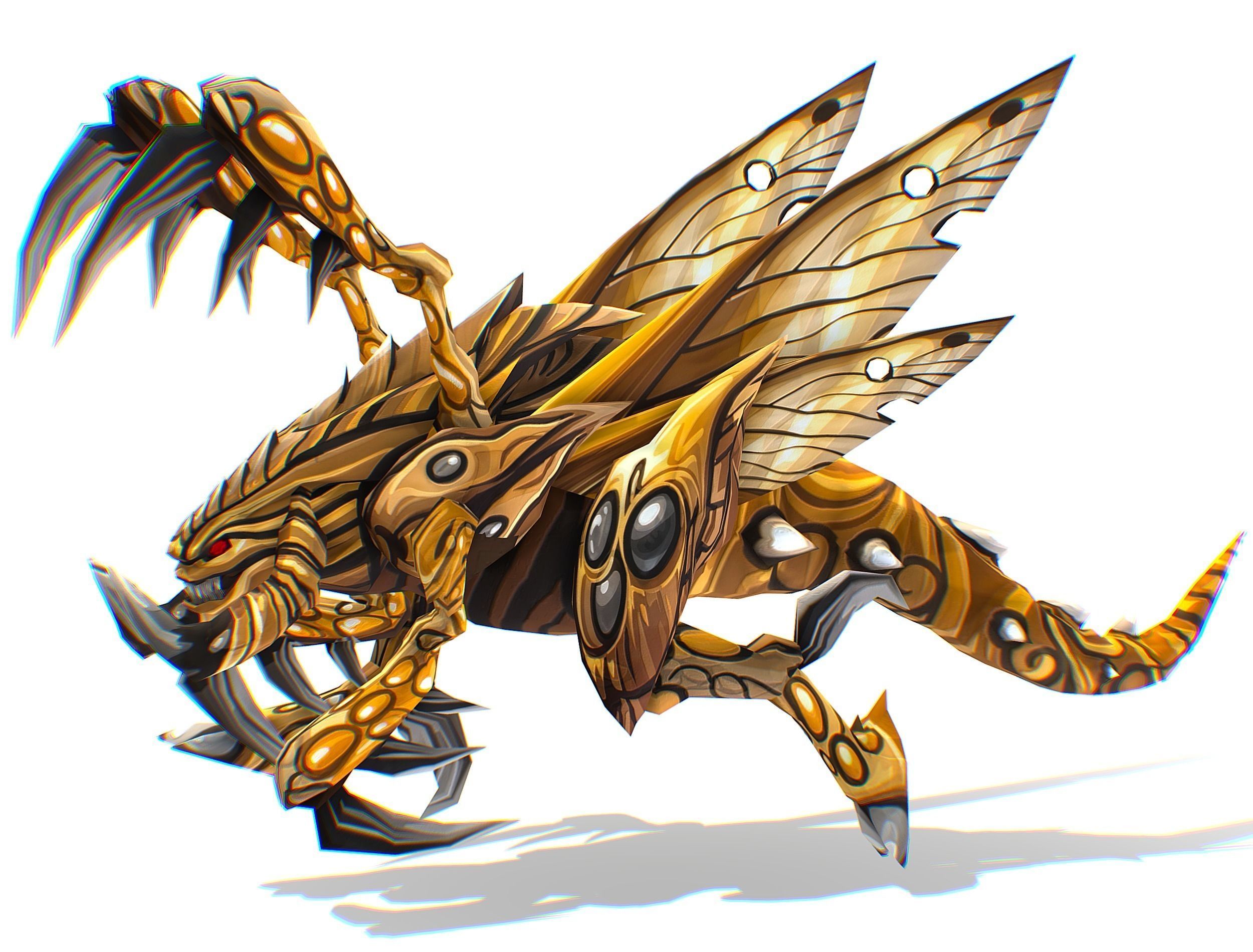 Animated Monster Insect Creature Bug Low-poly 3D model_29