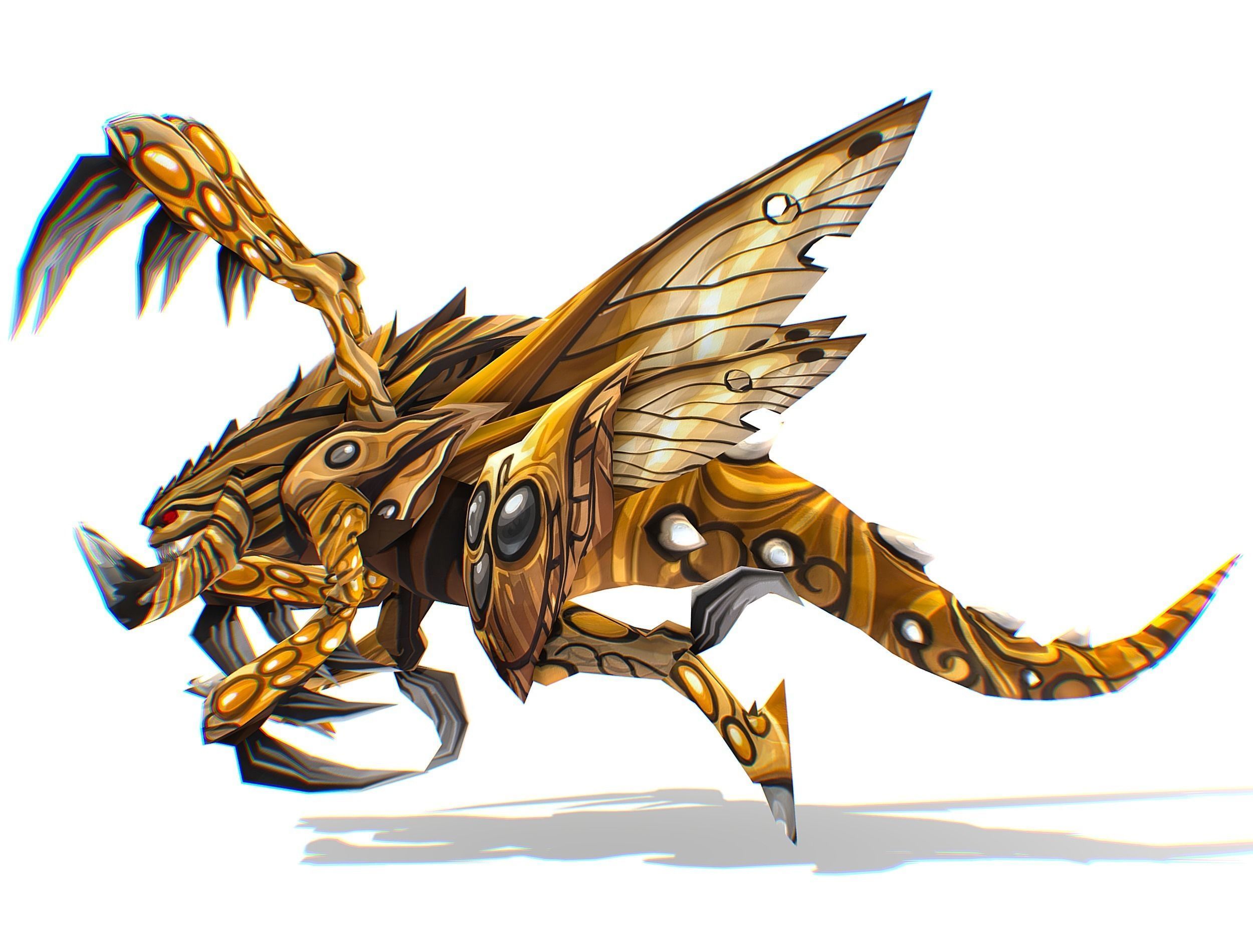 Animated Monster Insect Creature Bug Low-poly 3D model_28