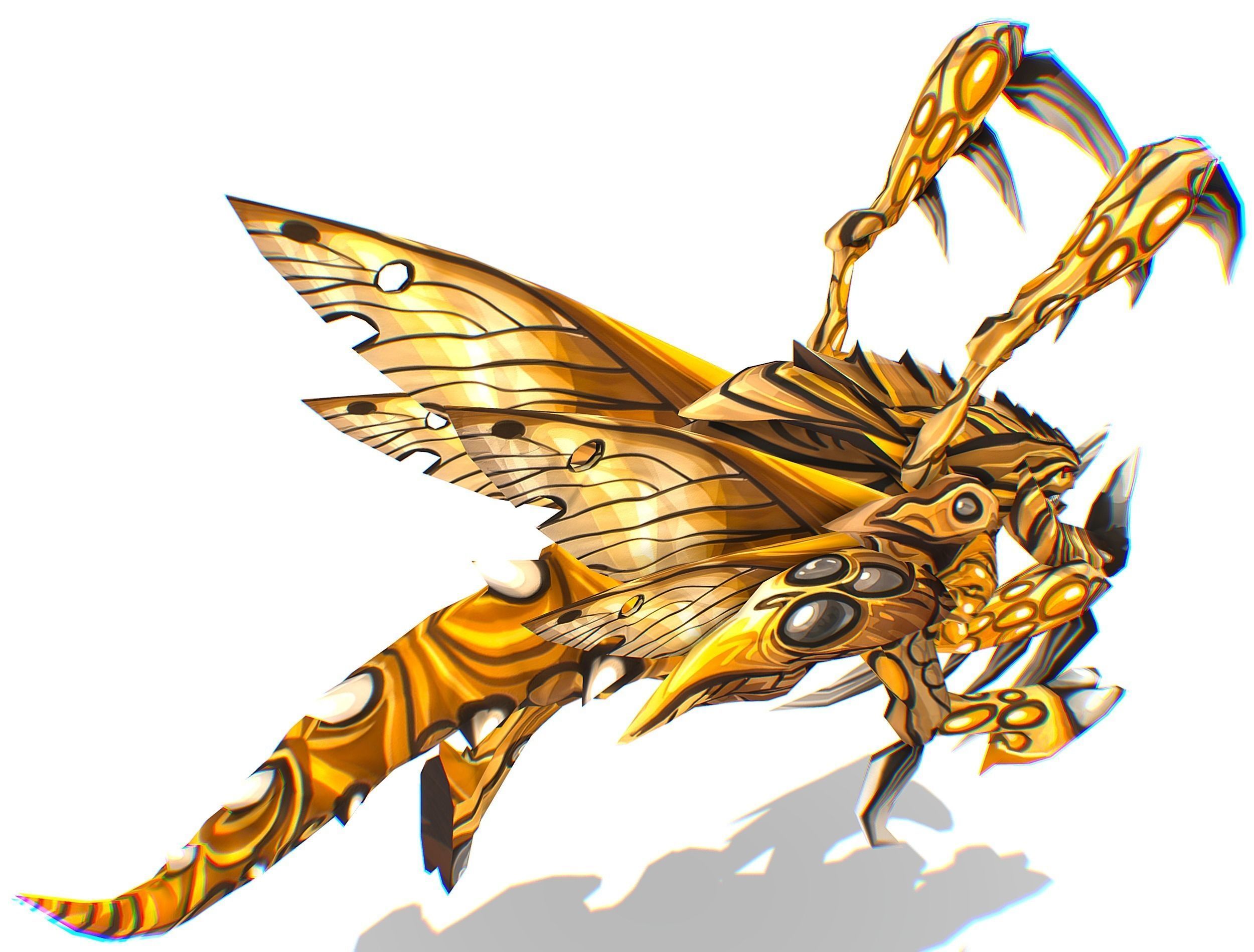 Animated Monster Insect Creature Bug Low-poly 3D model_36