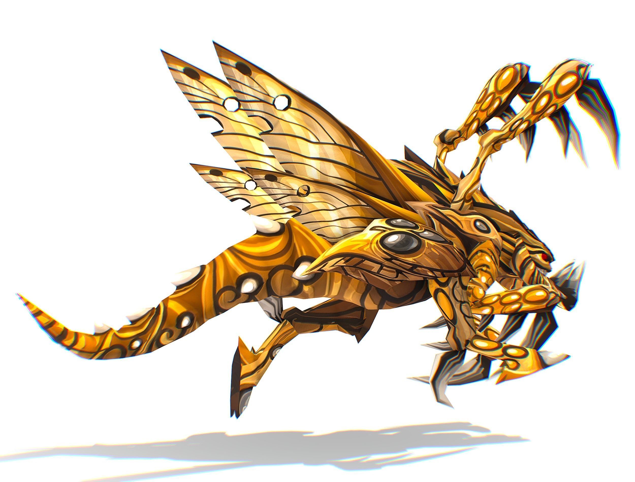 Animated Monster Insect Creature Bug Low-poly 3D model_19