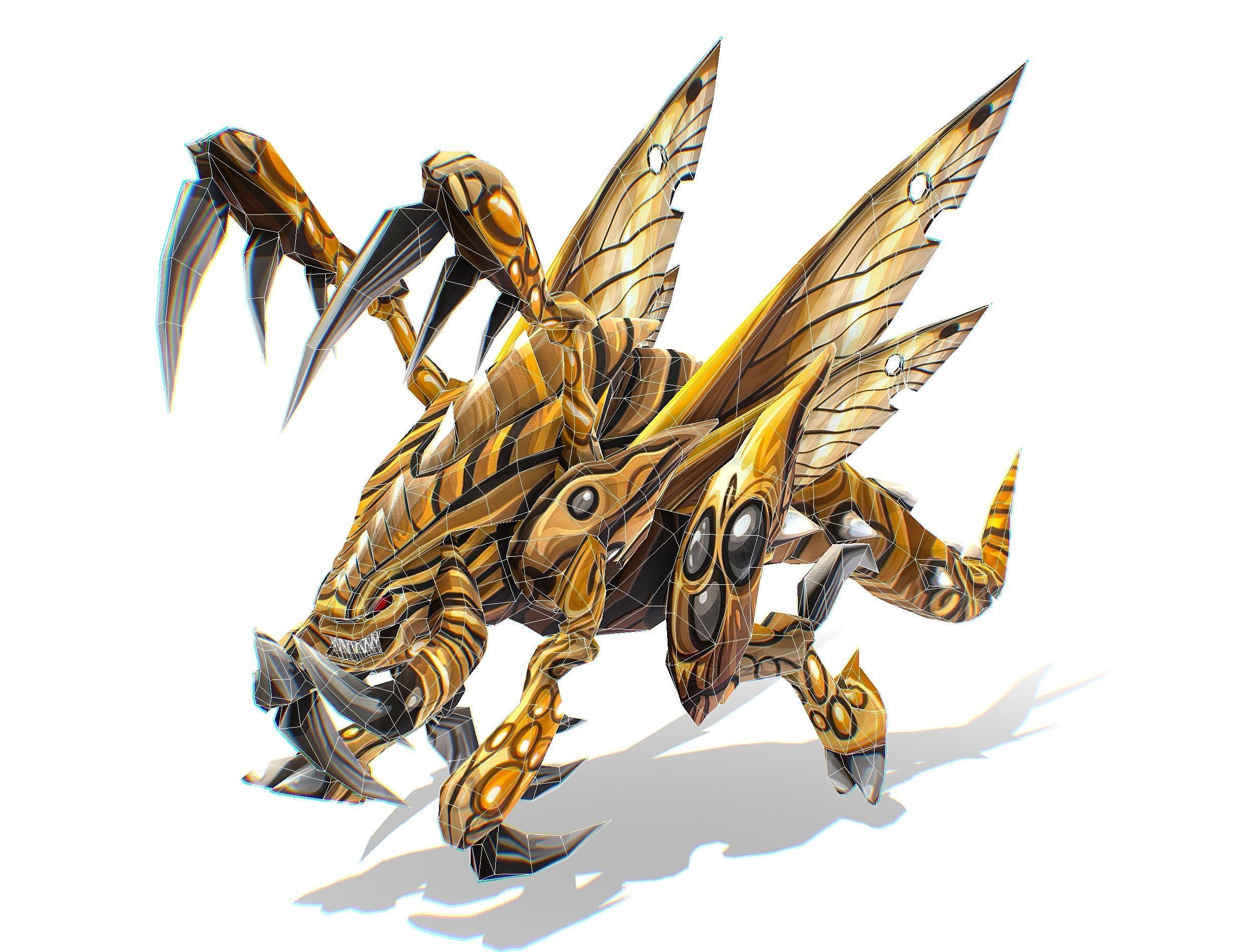 Animated Monster Insect Creature Bug Low-poly 3D model_38