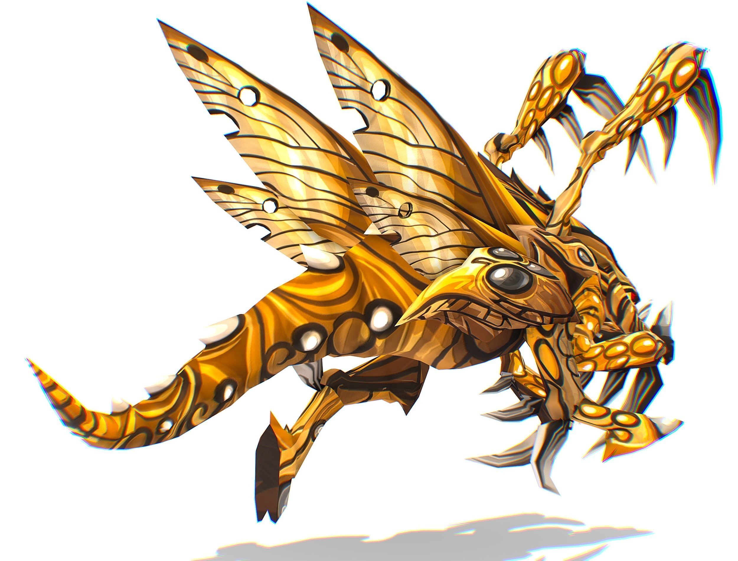 Animated Monster Insect Creature Bug Low-poly 3D model_20