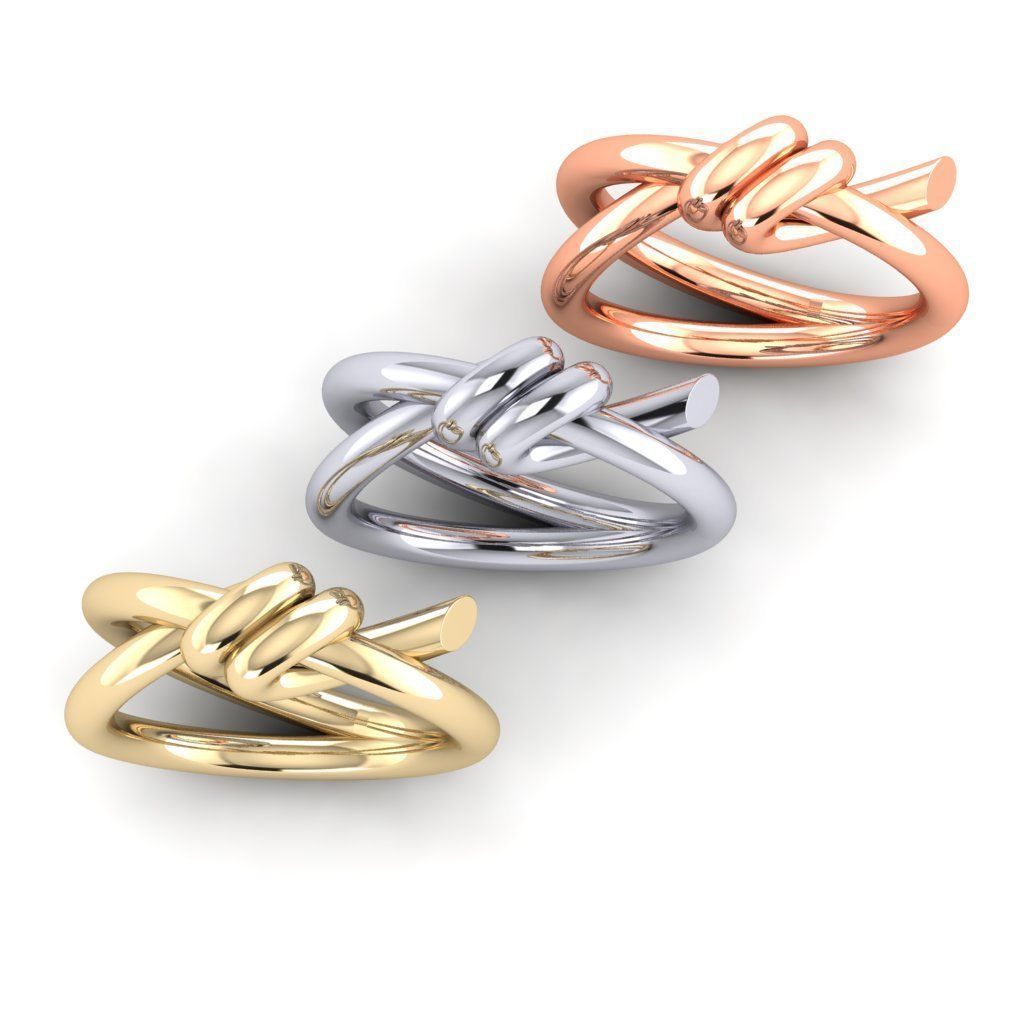 Knot Double Row Ring Tiffany size50 3D print model_2