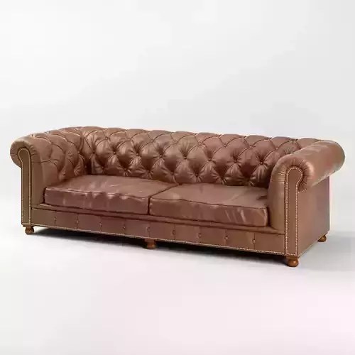 Chesterfield Traditional Tufted Classic Sofa 3D model