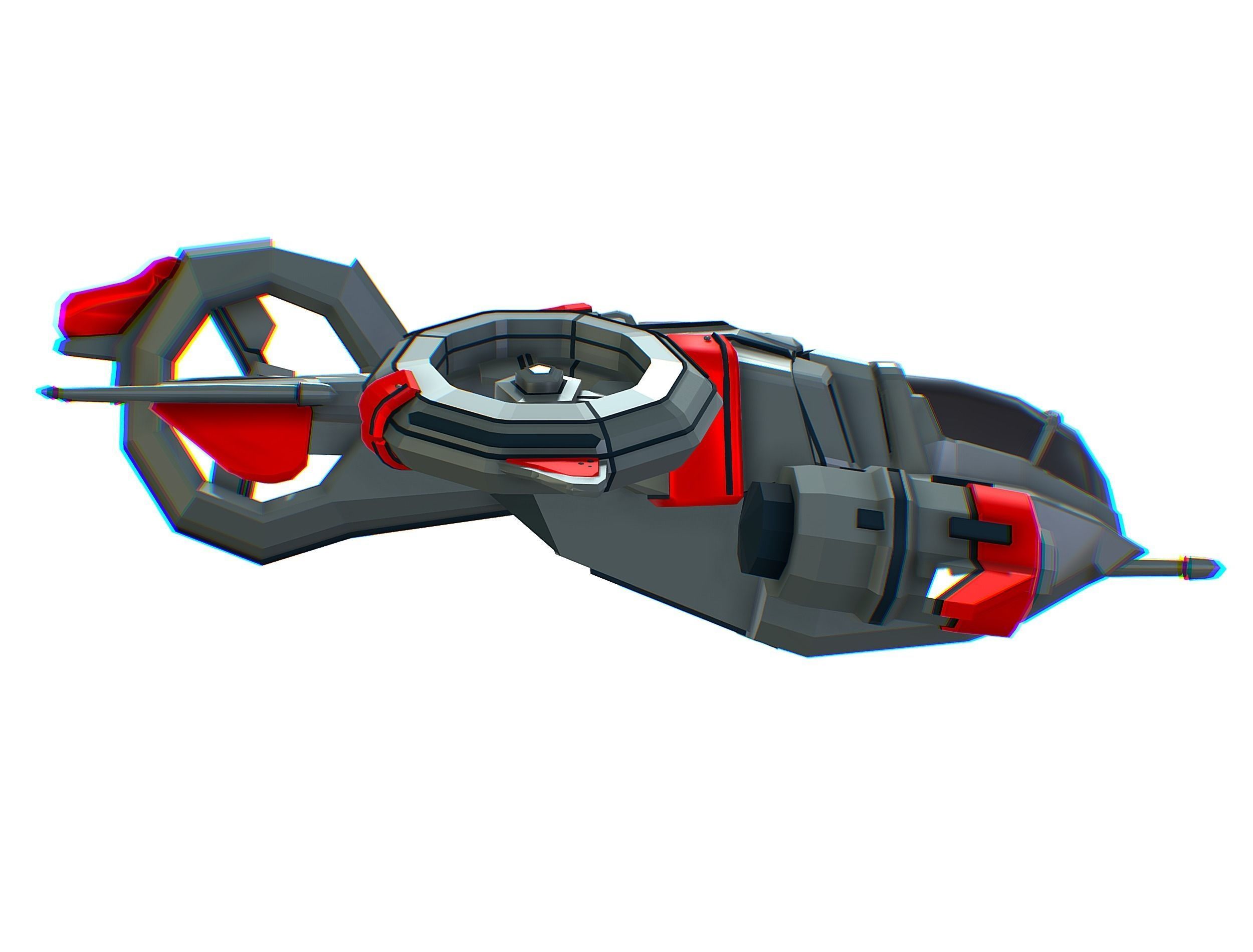 Animated Flying Military Drone 3D model_31