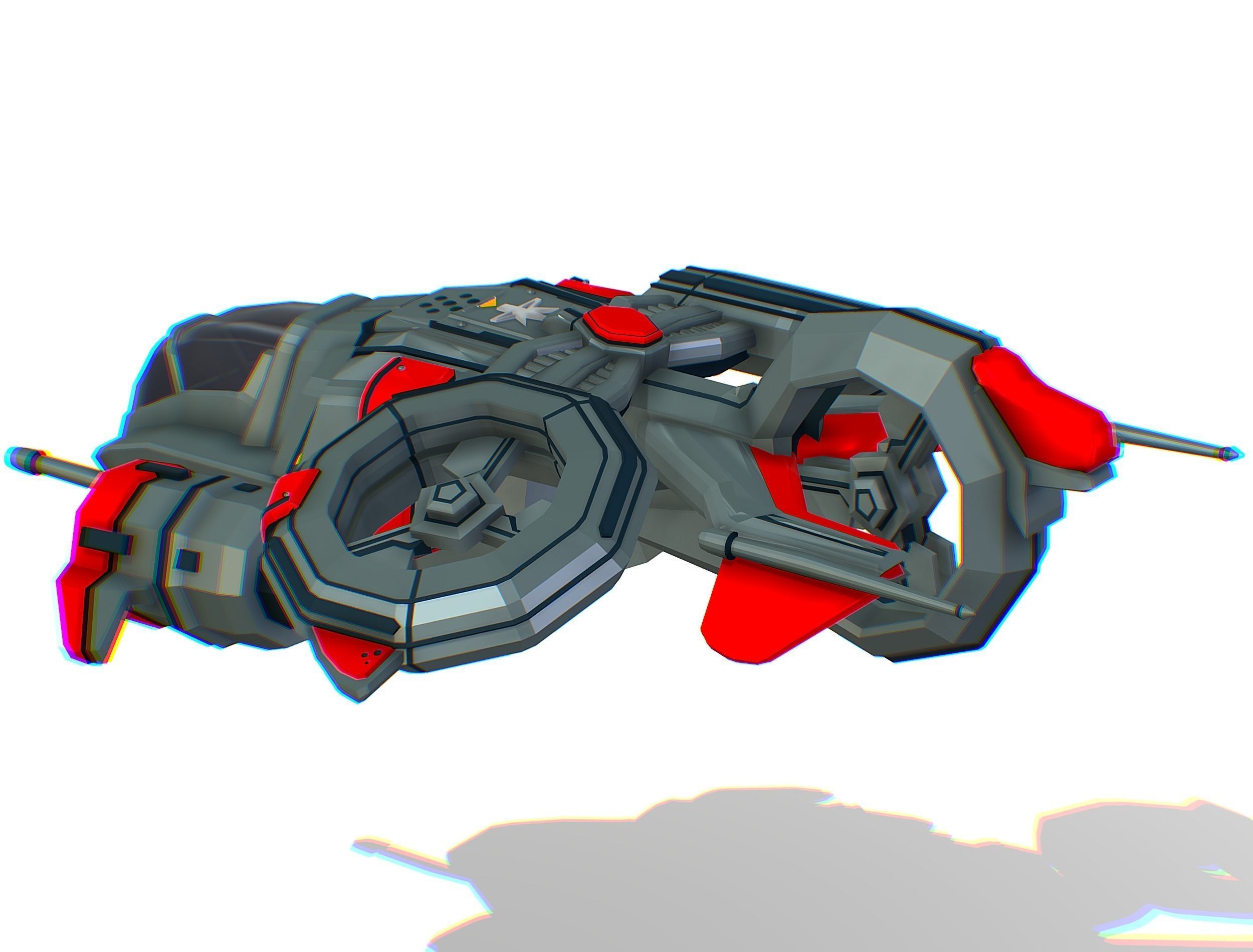 Animated Flying Military Drone 3D model_25