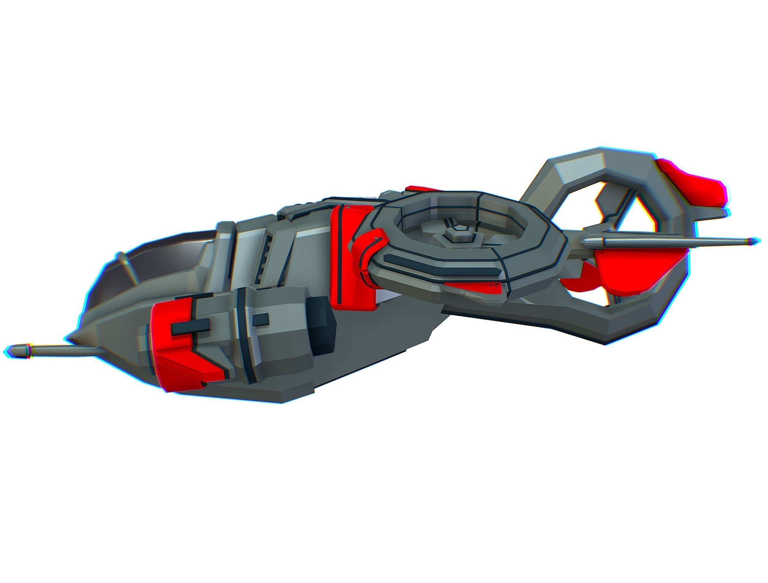 Animated Flying Military Drone 3D model_29