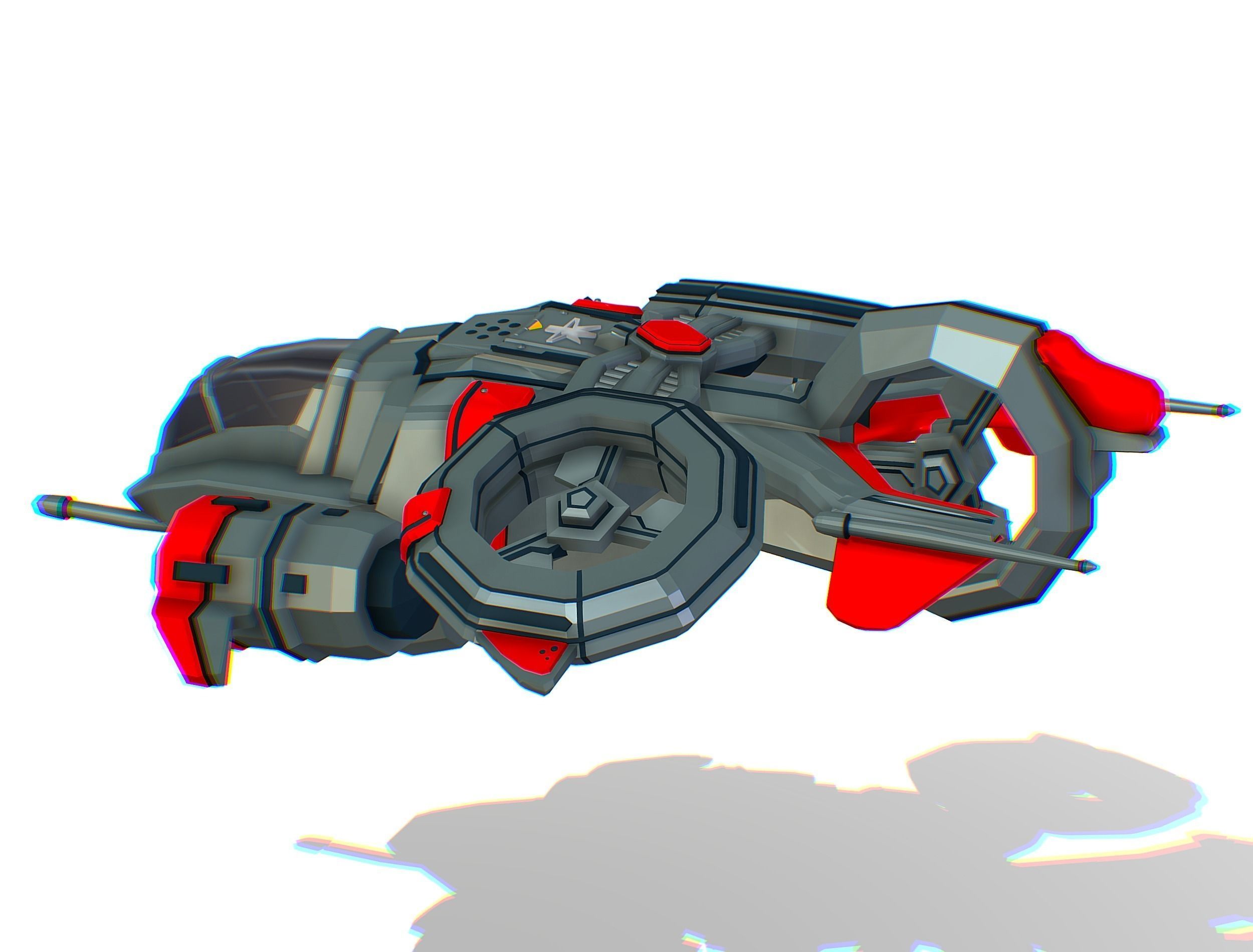 Animated Flying Military Drone 3D model_26