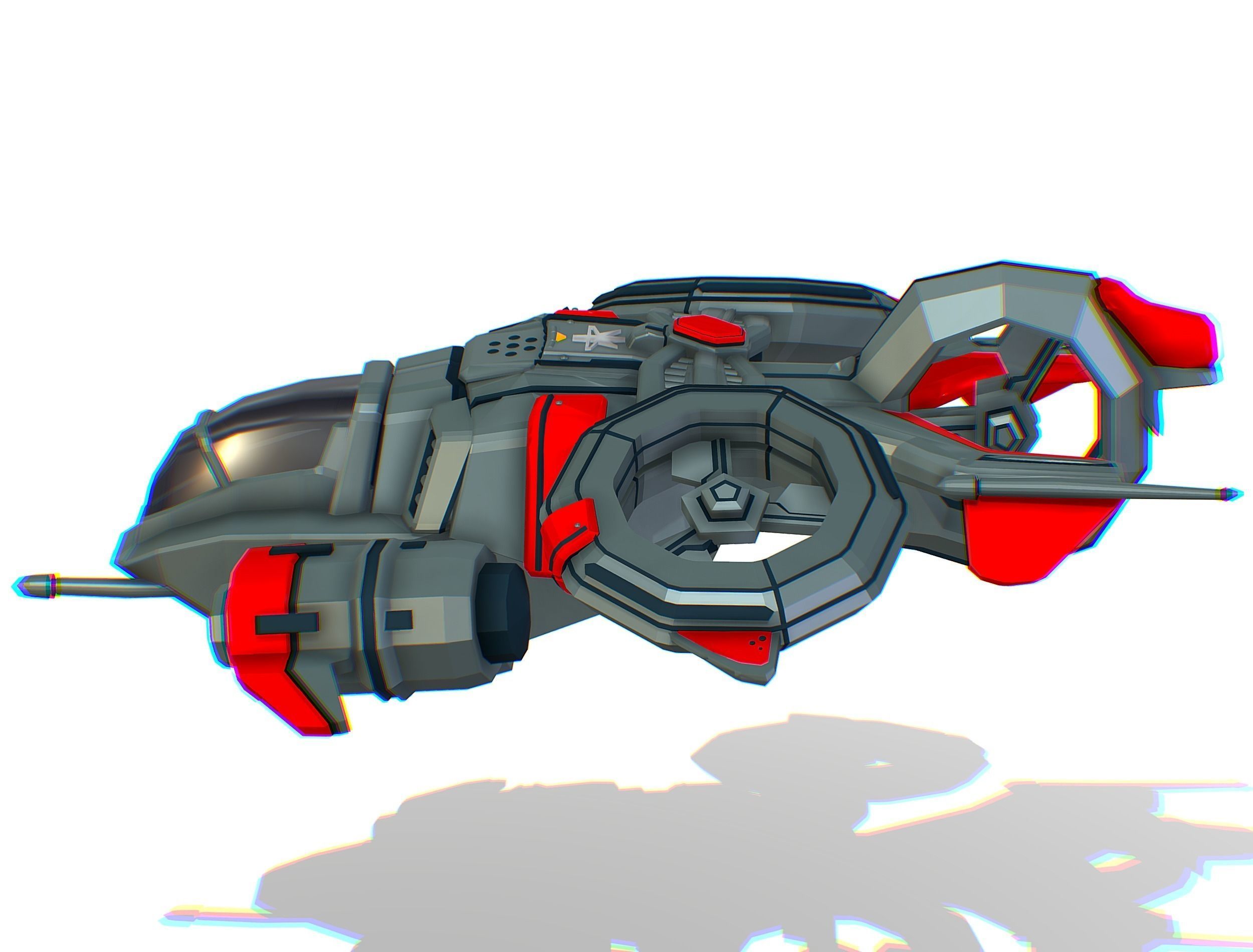 Animated Flying Military Drone 3D model_27