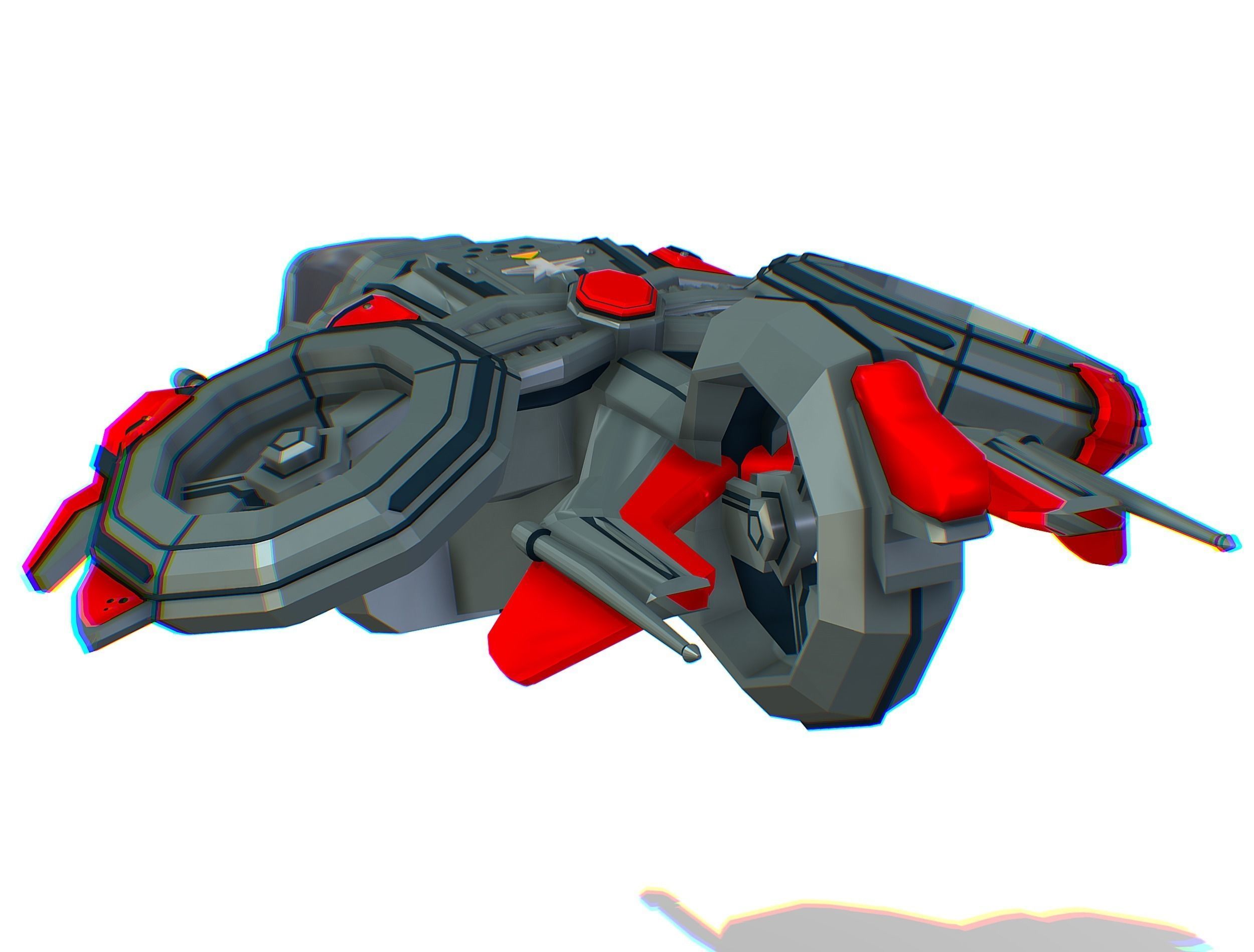 Animated Flying Military Drone 3D model_23