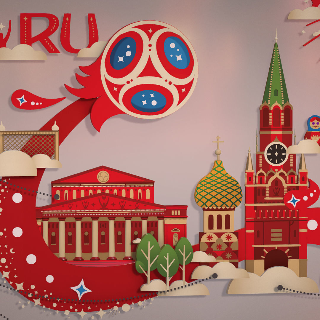 Russian classical ornaments in vector 3d Texture MOSCOW Texture_10