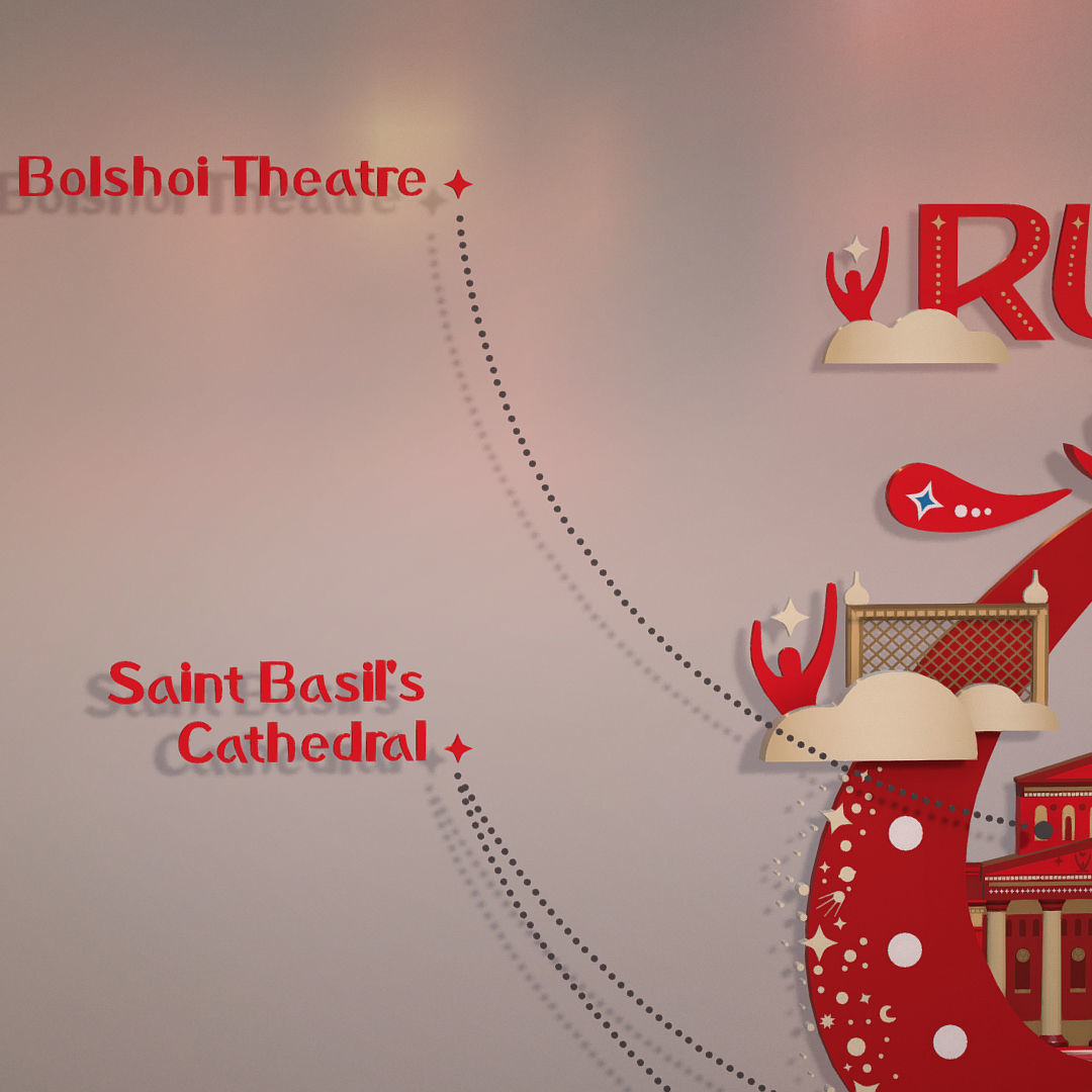 Russian classical ornaments in vector 3d Texture MOSCOW Texture_9