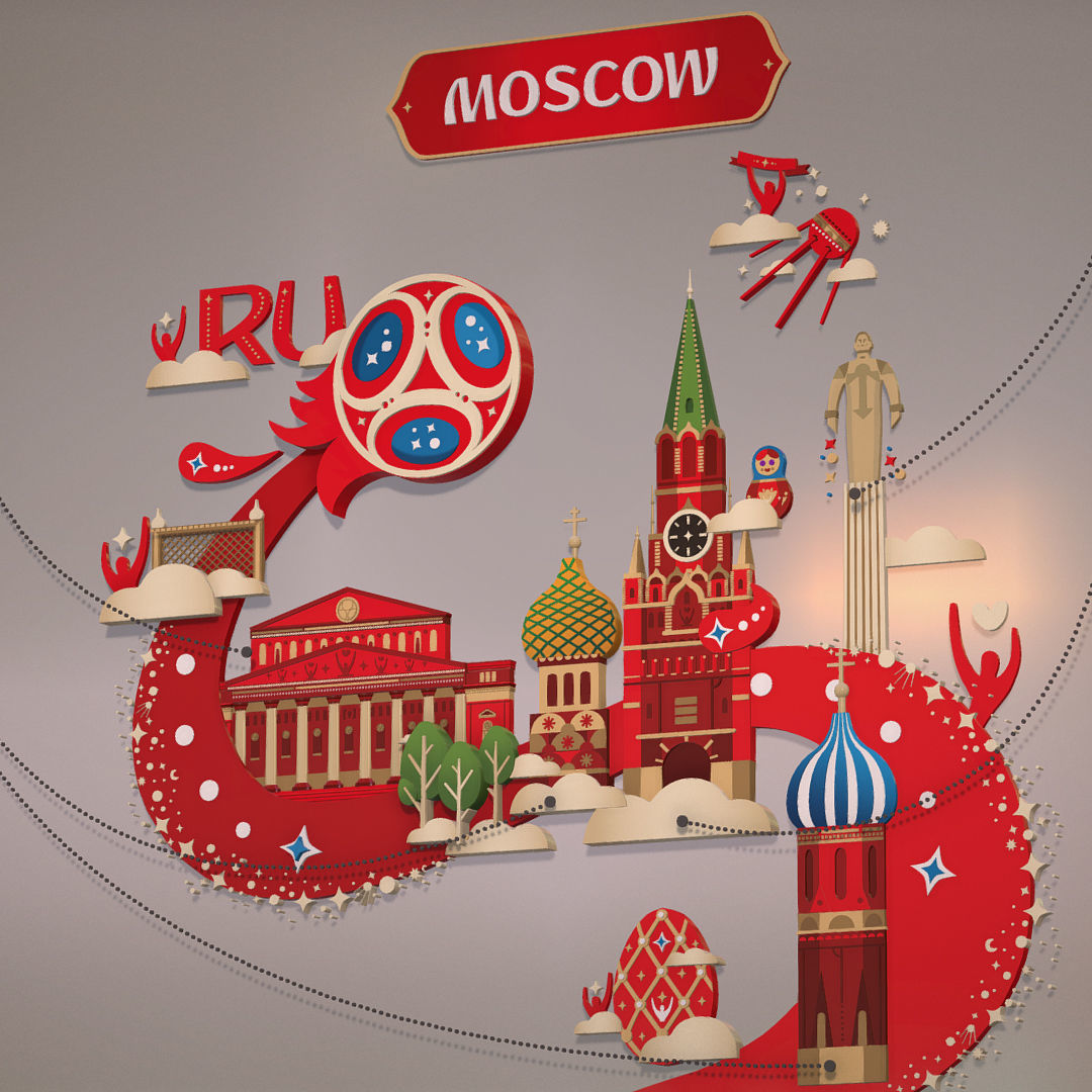 Russian classical ornaments in vector 3d Texture MOSCOW Texture_3