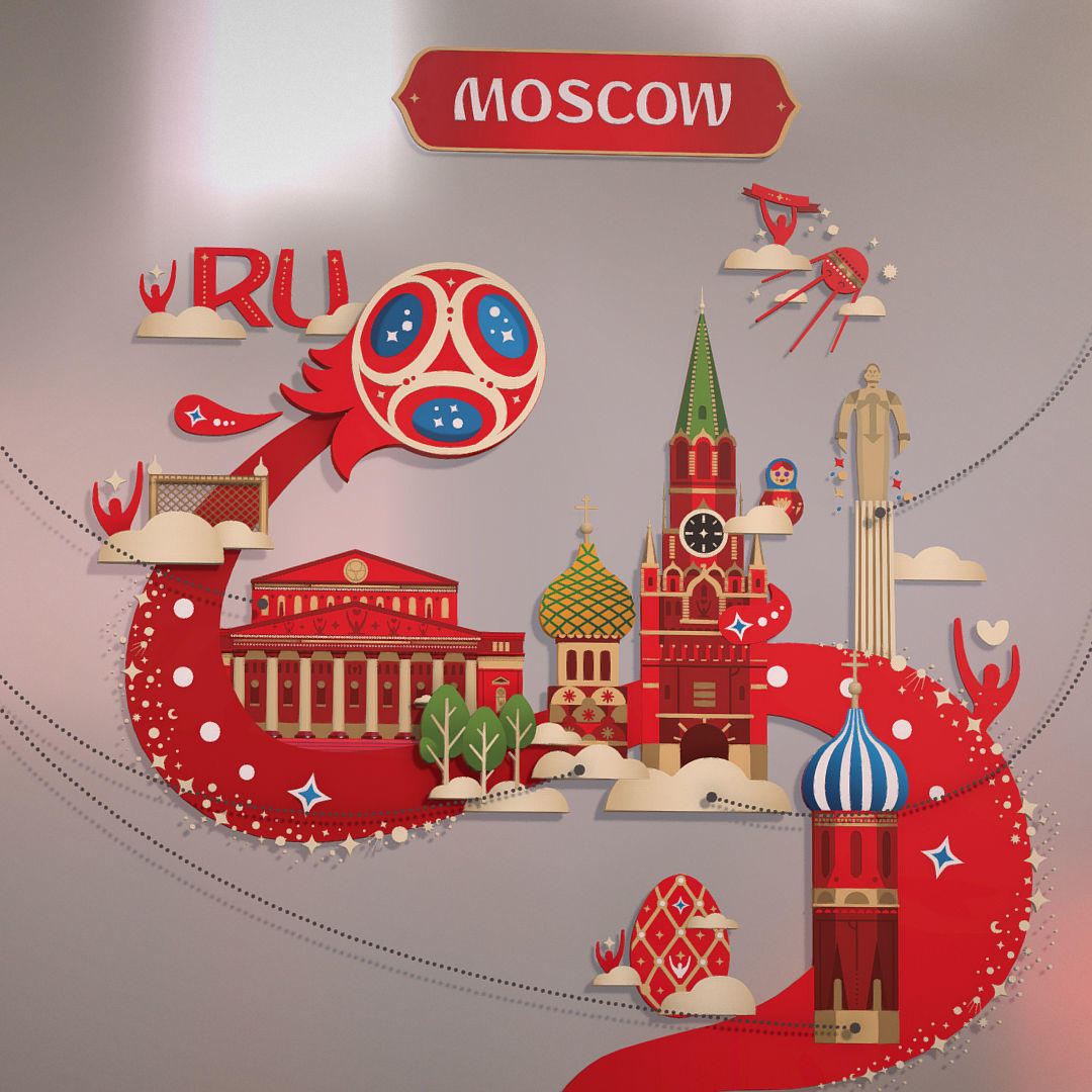 Russian classical ornaments in vector 3d Texture MOSCOW Texture_1