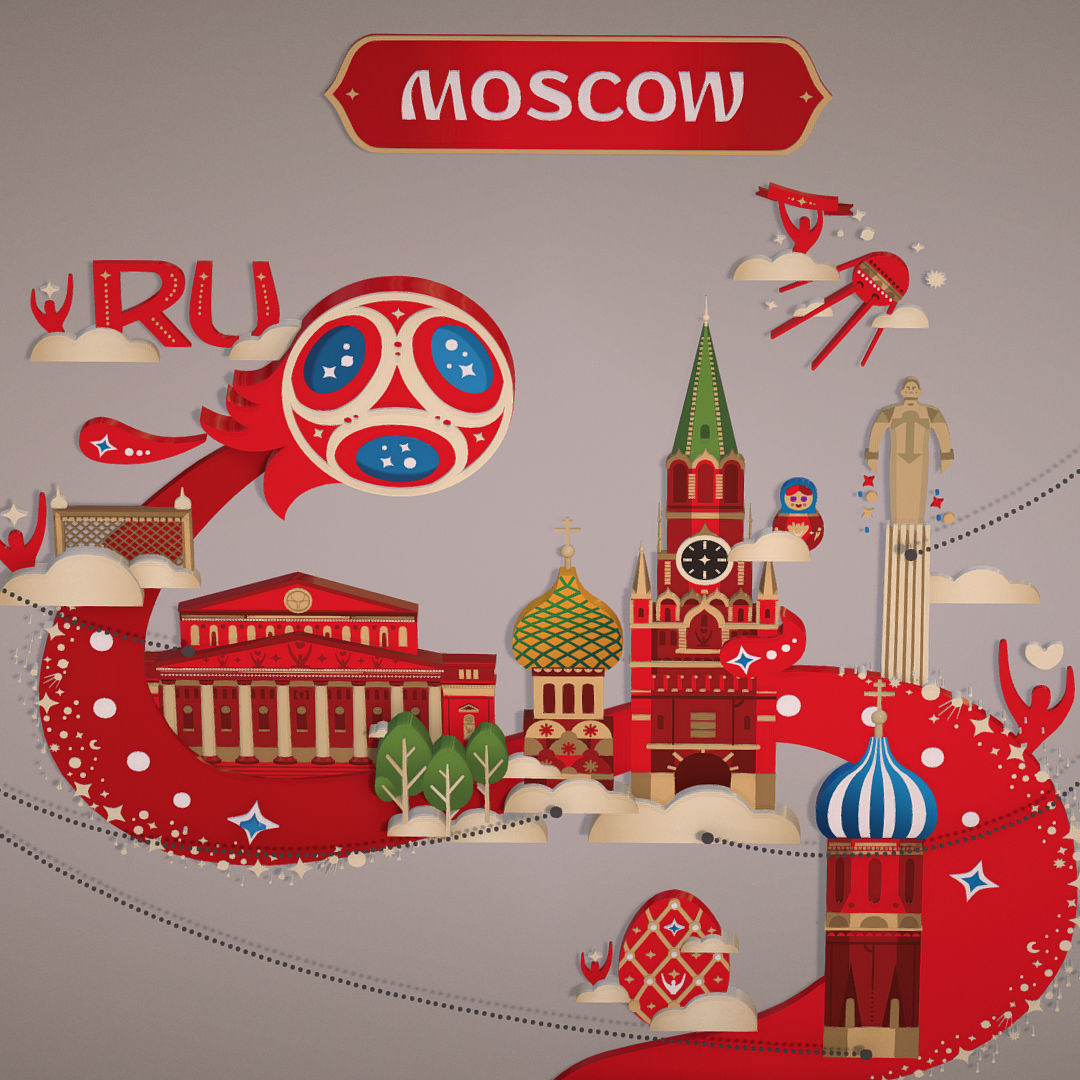 Russian classical ornaments in vector 3d Texture MOSCOW Texture_6