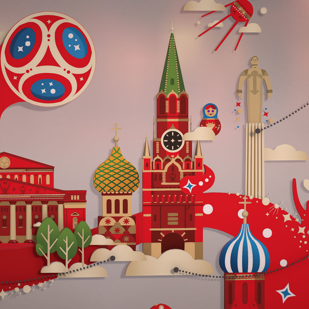 Russian classical ornaments in vector 3d Texture MOSCOW Texture_11