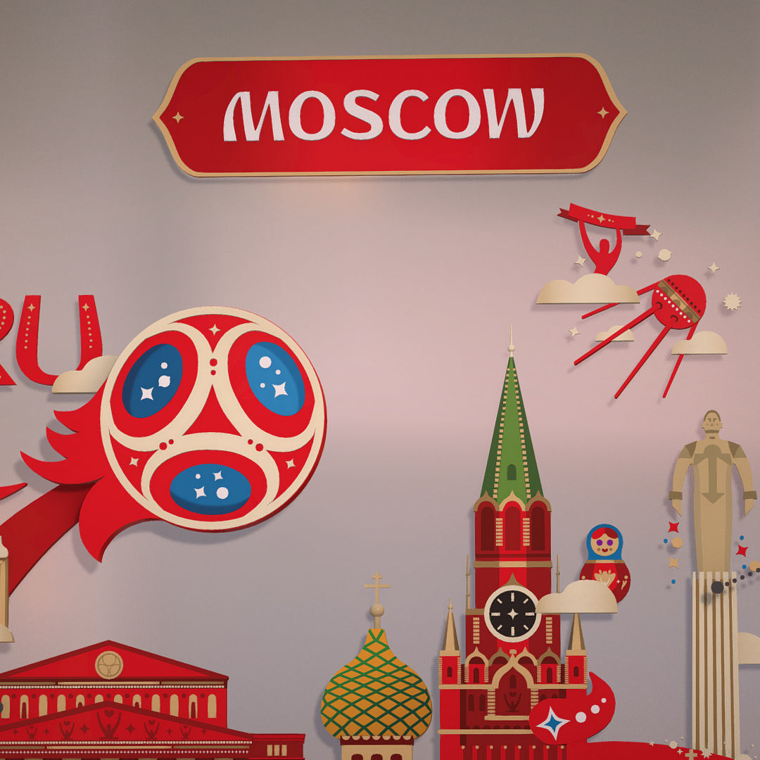 Russian classical ornaments in vector 3d Texture MOSCOW Texture_14