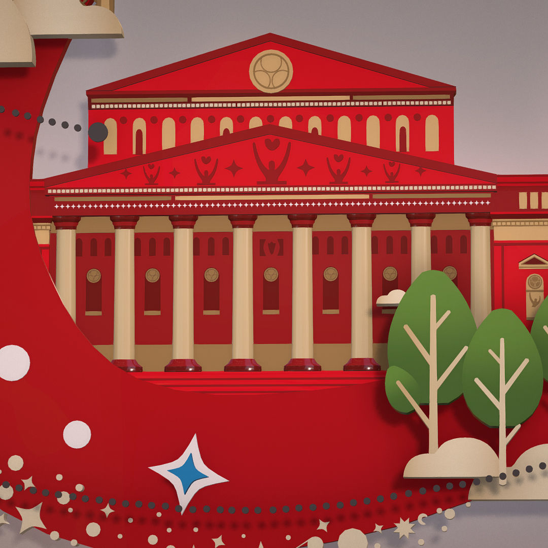 Russian classical ornaments in vector 3d Texture MOSCOW Texture_18