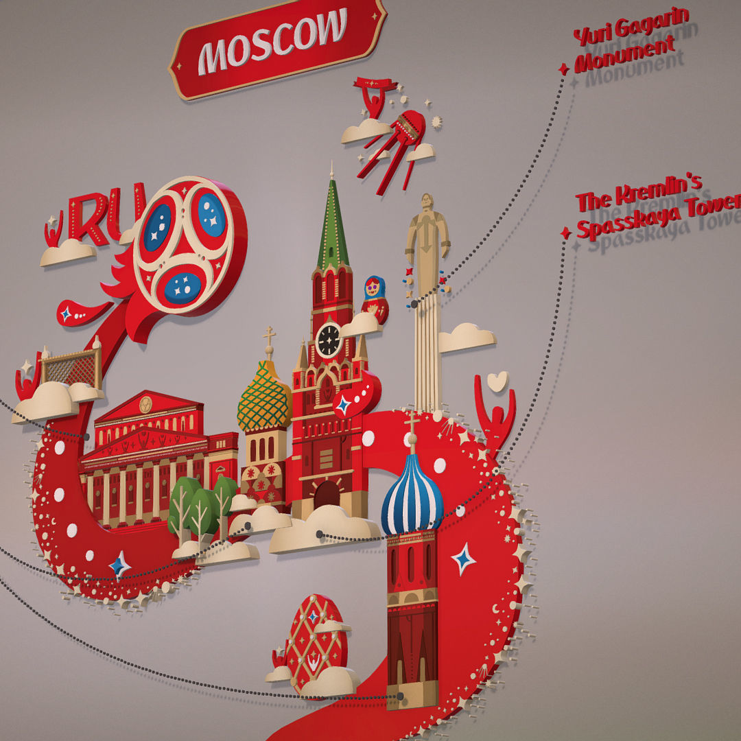 Russian classical ornaments in vector 3d Texture MOSCOW Texture_4