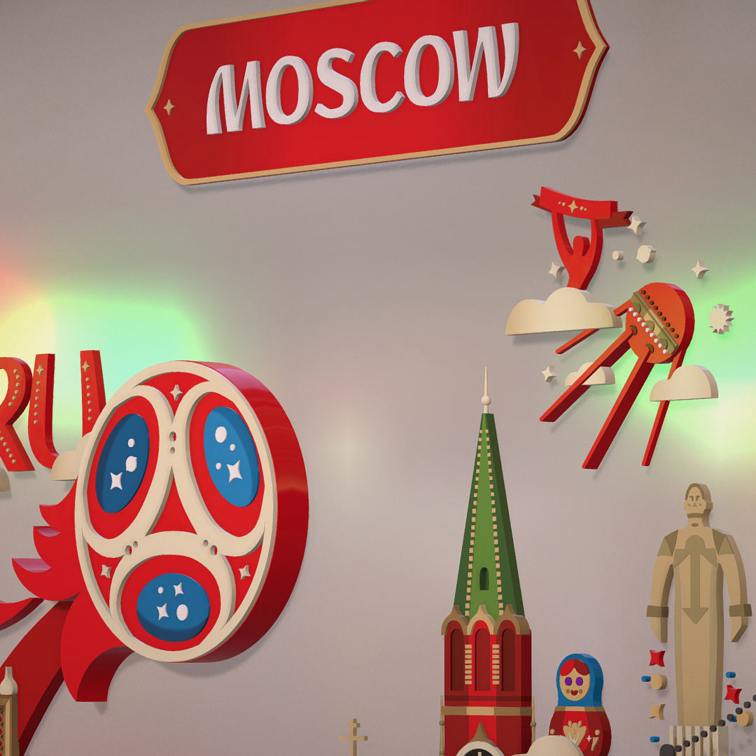 Russian classical ornaments in vector 3d Texture MOSCOW Texture_23