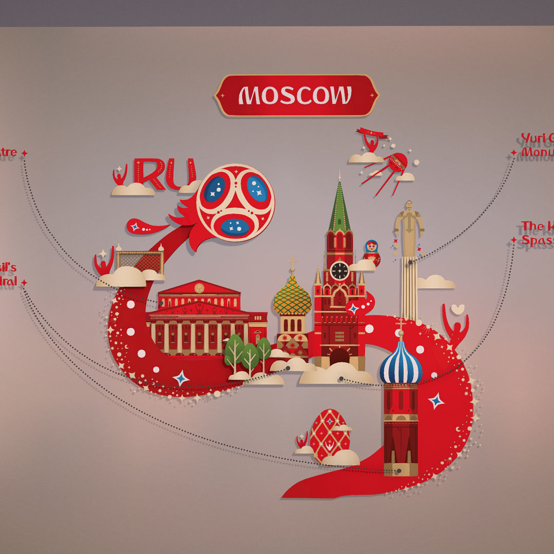 Russian classical ornaments in vector 3d Texture MOSCOW Texture_24