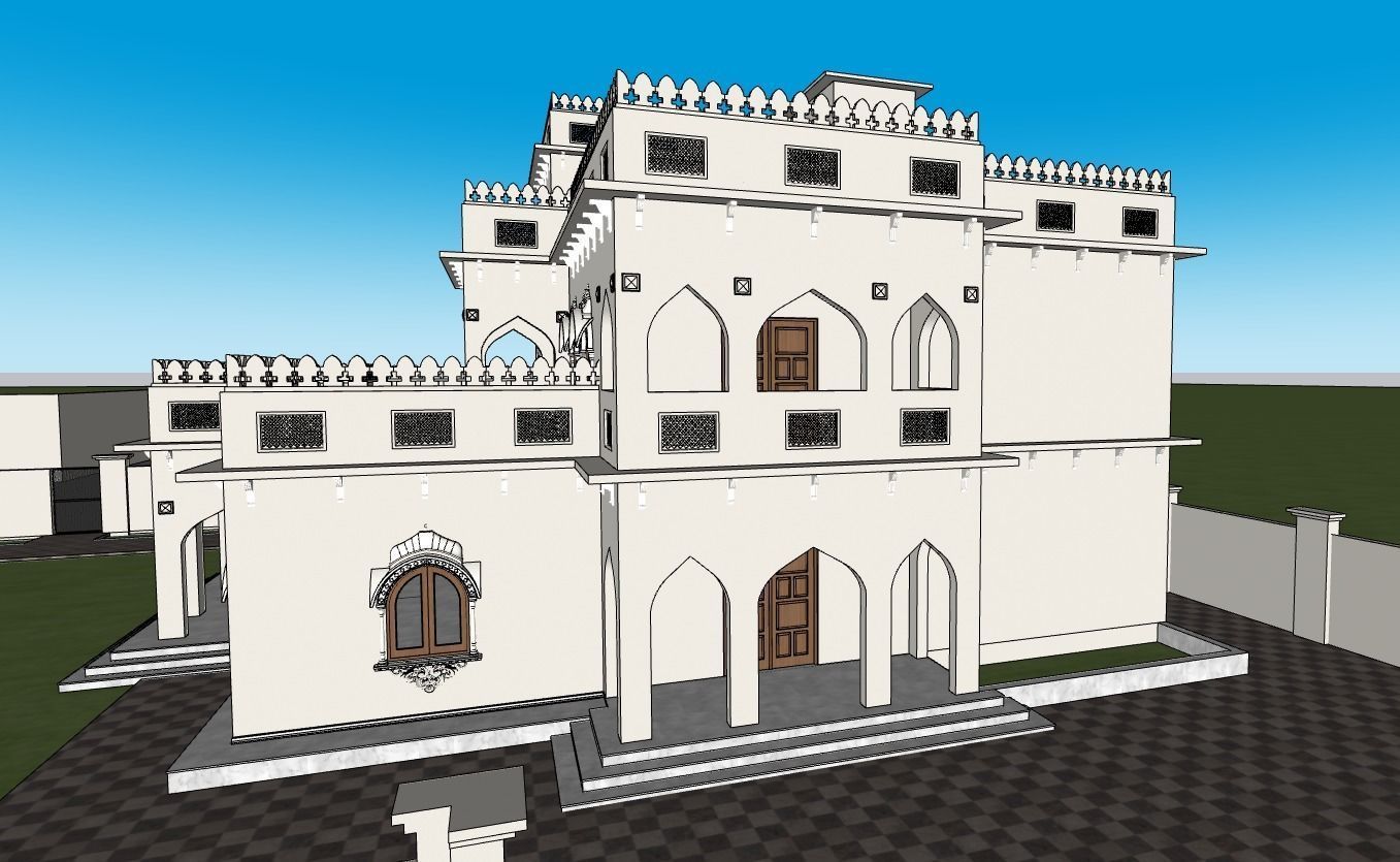 Sidhu Moose Wala Haveli with vehicles collection 3D model_8