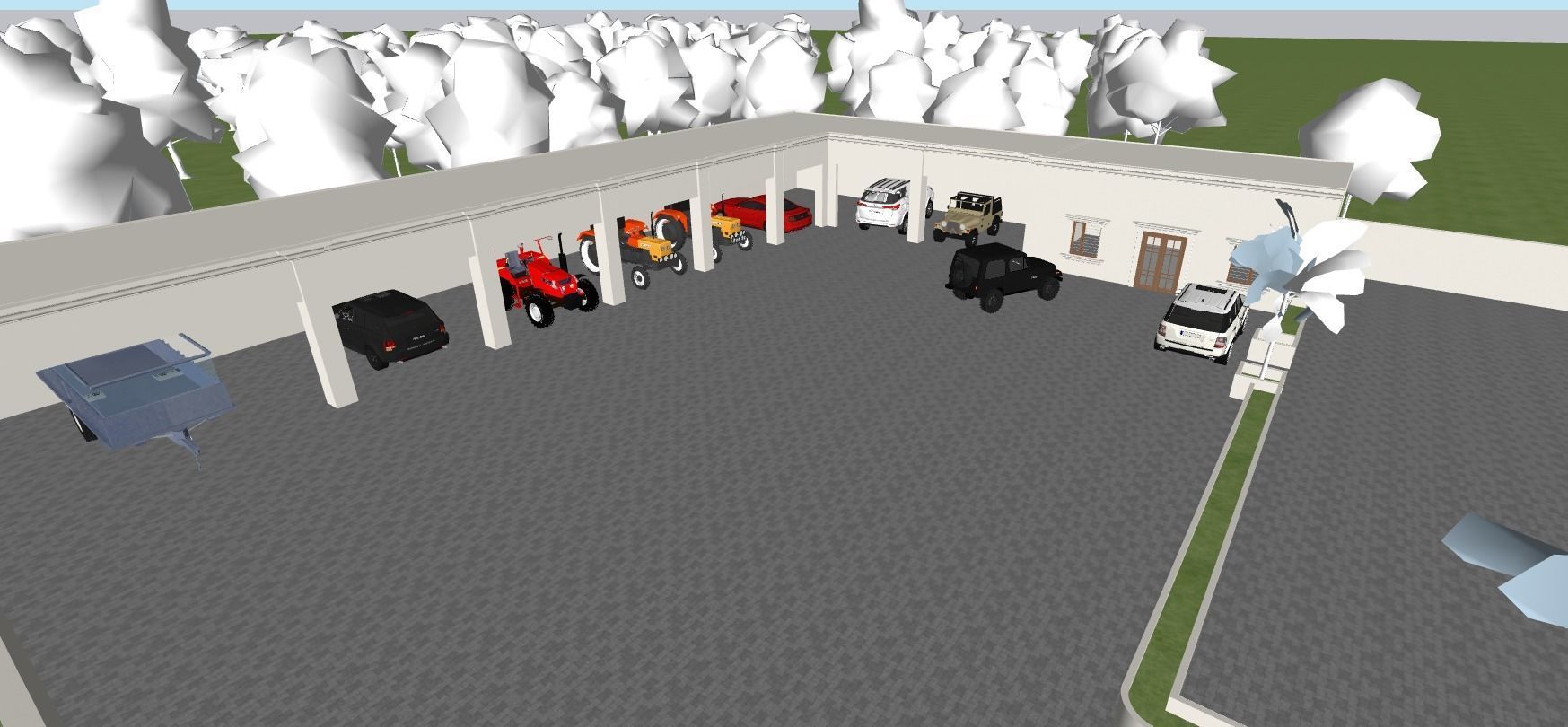 Sidhu Moose Wala Haveli with vehicles collection 3D model_10