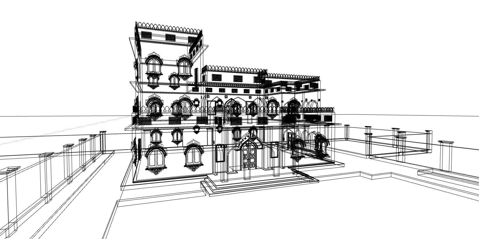 Sidhu Moose Wala Haveli with vehicles collection 3D model_3