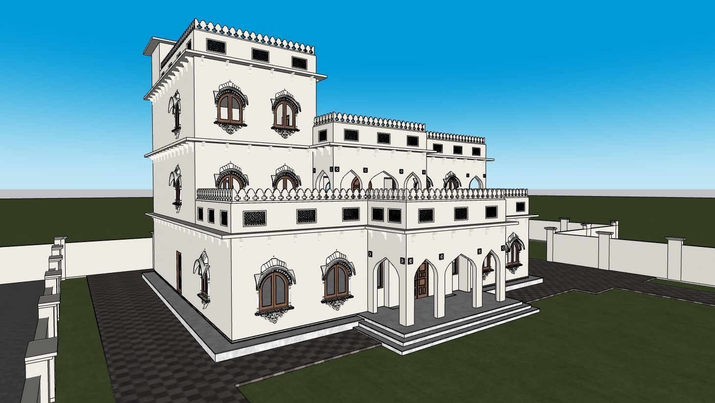 Sidhu Moose Wala Haveli with vehicles collection 3D model_9