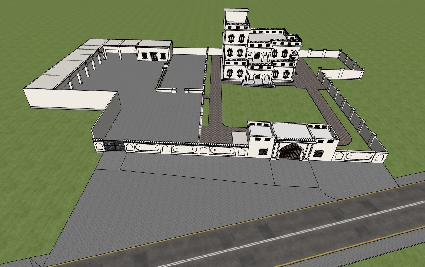 Sidhu Moose Wala Haveli with vehicles collection 3D model_4