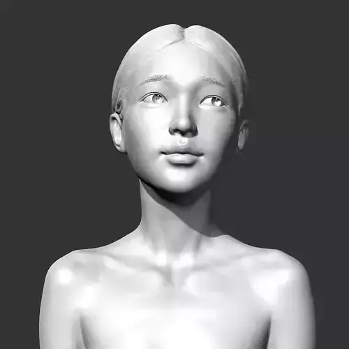 SC girl bust G 3D print model