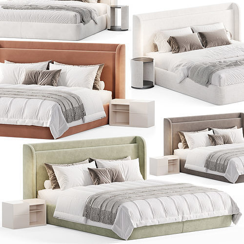 Porto bed 3D model 5