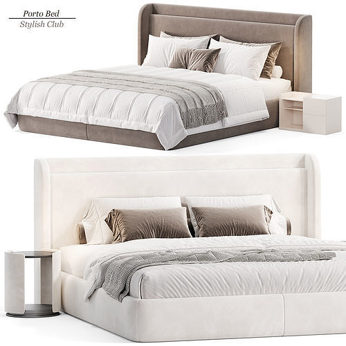 Porto bed 3D model 3