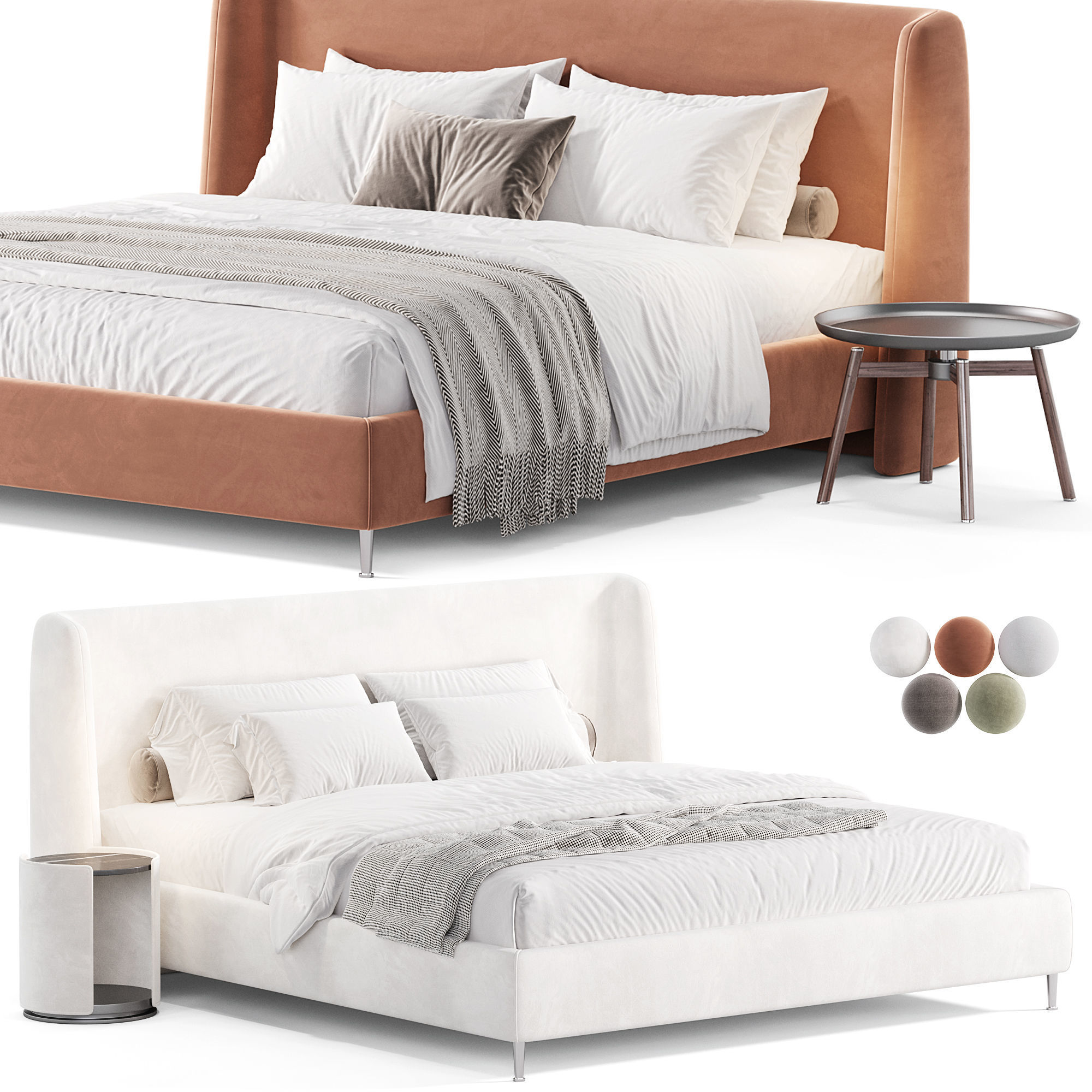 Wings Alessandro Corina Bed 3D model_2