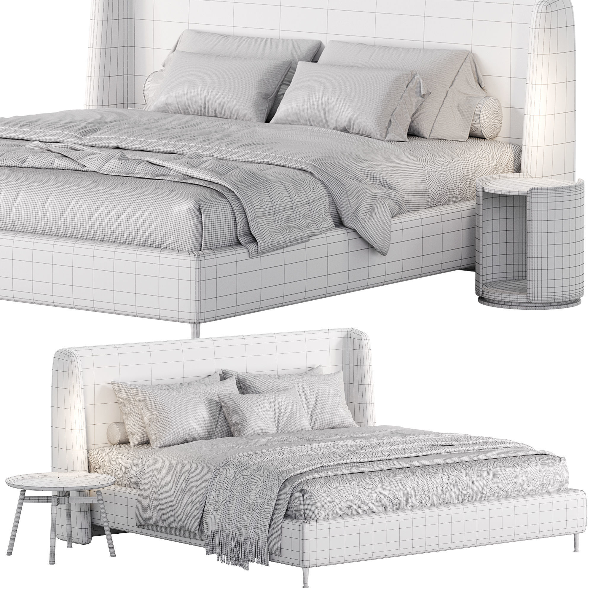 Wings Alessandro Corina Bed 3D model_6