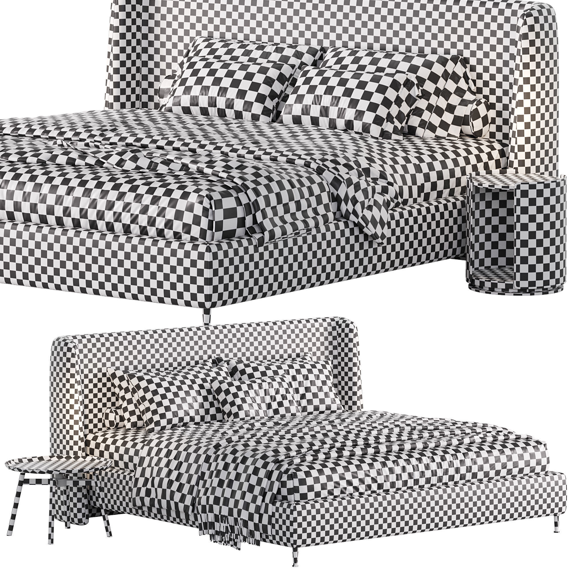 Wings Alessandro Corina Bed 3D model_7