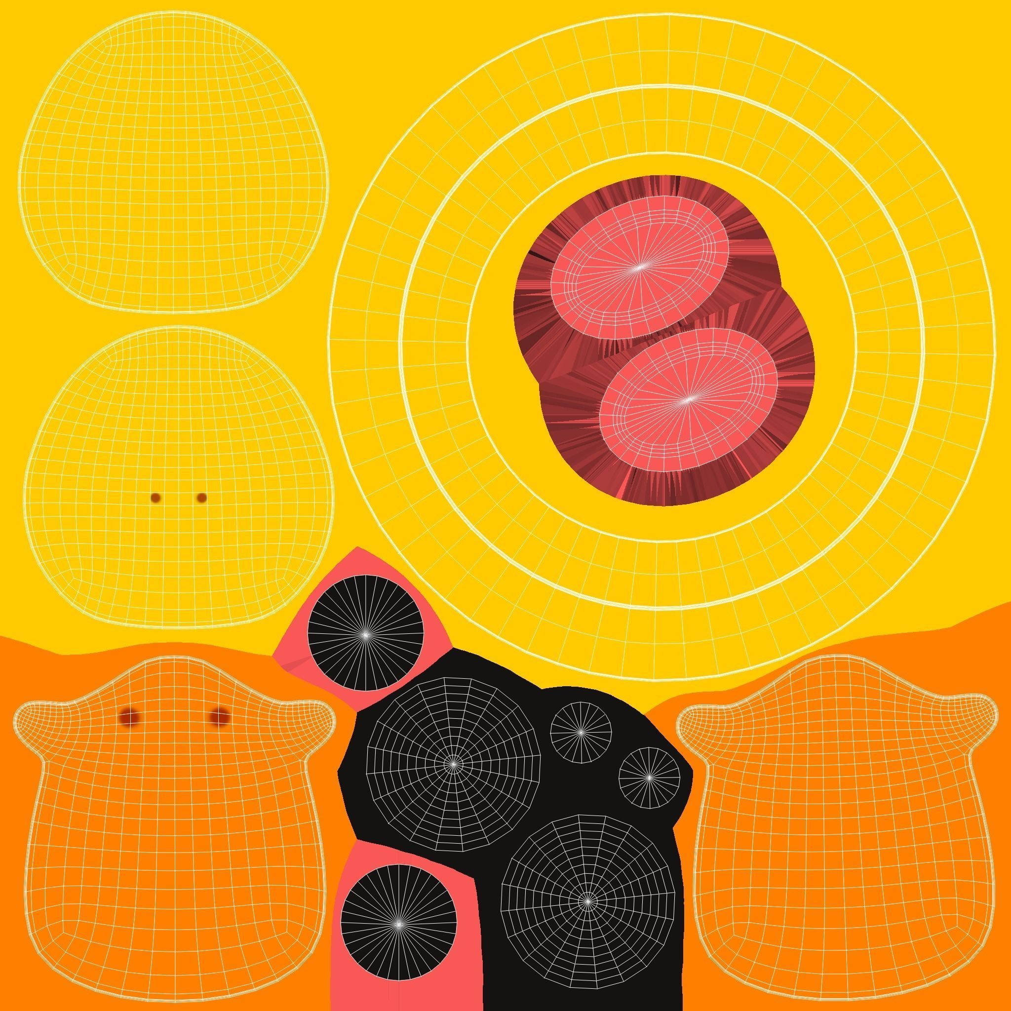 Paper Duck Headband  Low-poly 3D model_9