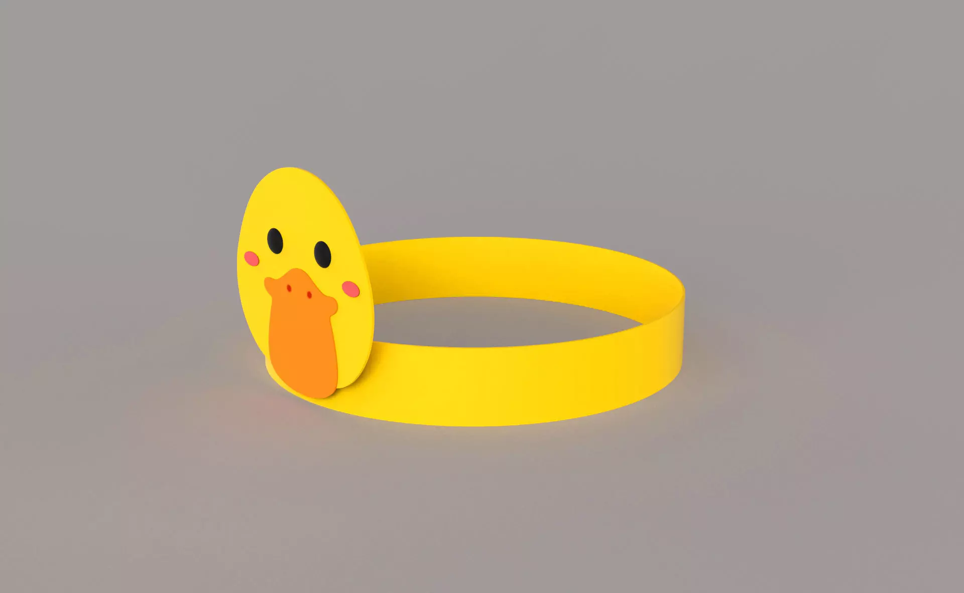 Paper Duck Headband  Low-poly 3D model_0